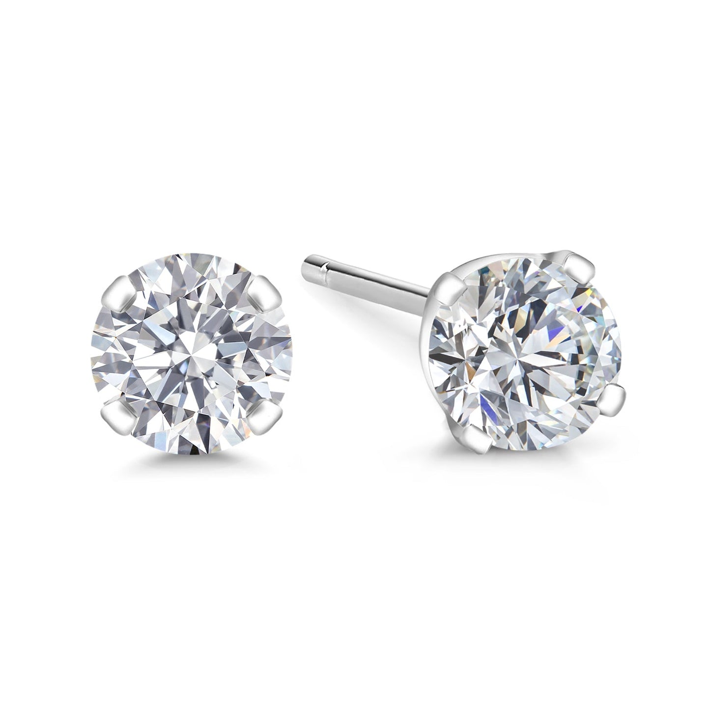 0.20 to 6 Cttw 14K Gold Lab Grown Diamond Stud Earrings | Gold Earrings For Women Men | E-F Color | VS1-VS2 Clarity