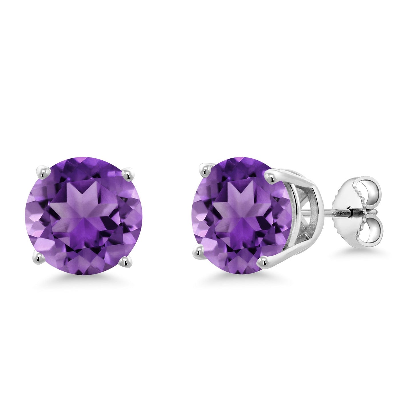 10MM Round Gemstone Birthstone Stud Earrings For Women Men | 925 Sterling Silver | Fine Jewelry Gifts for Her Mom Women Wife