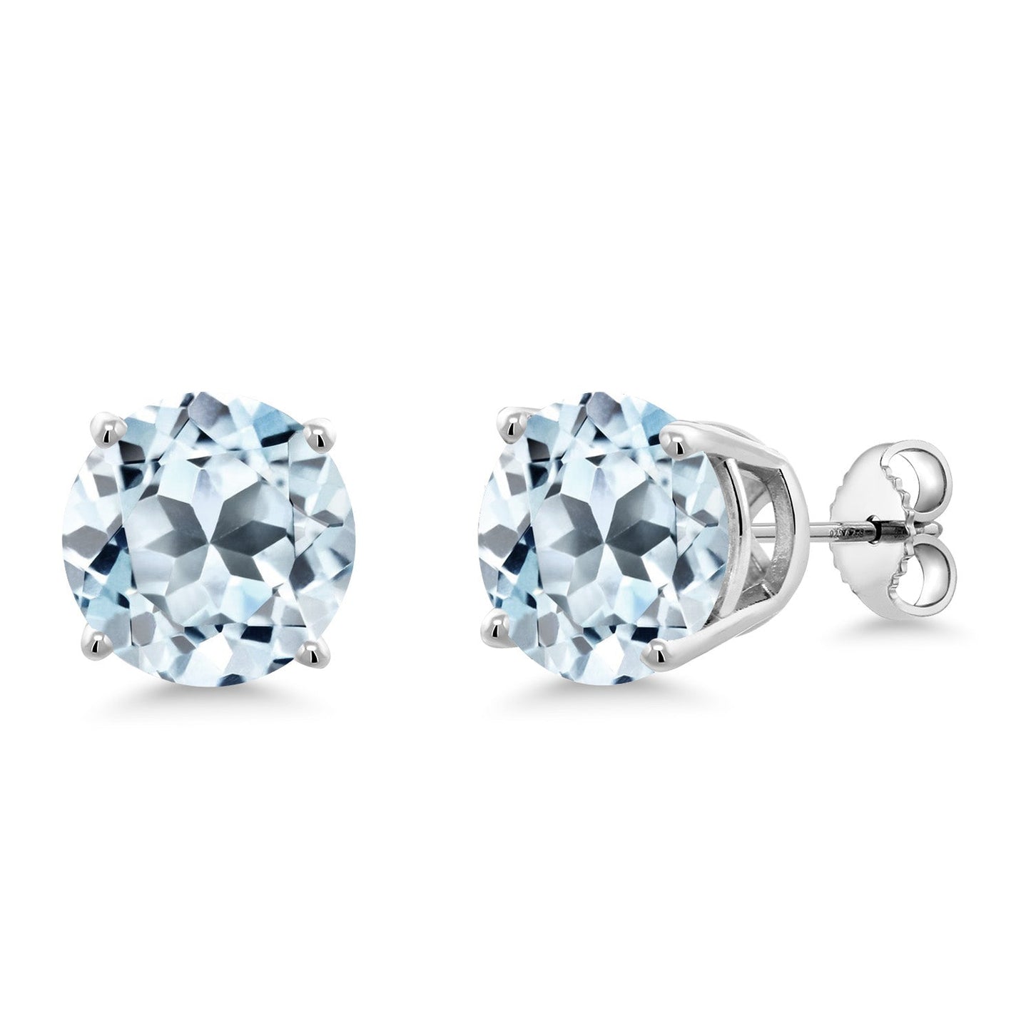 10MM Round Gemstone Birthstone Stud Earrings For Women Men | 925 Sterling Silver | Fine Jewelry Gifts for Her Mom Women Wife