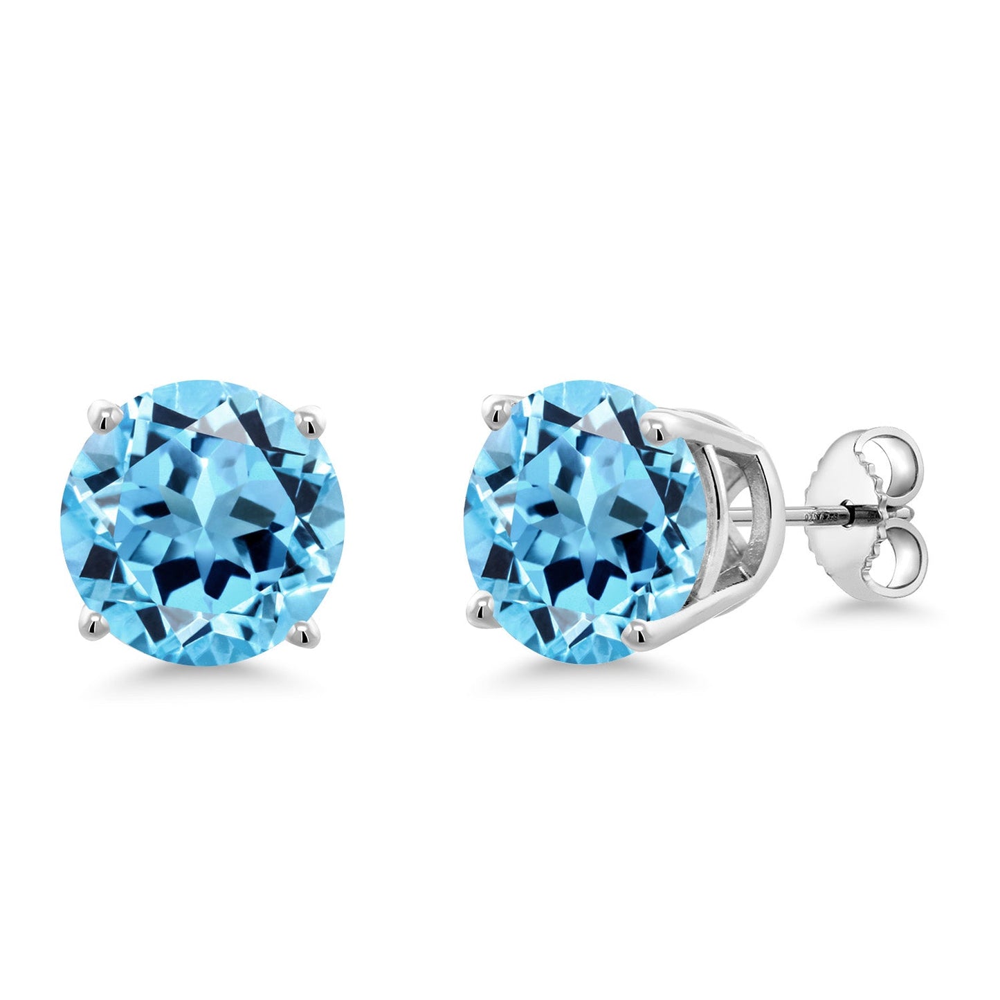 10MM Round Gemstone Birthstone Stud Earrings For Women Men | 925 Sterling Silver | Fine Jewelry Gifts for Her Mom Women Wife