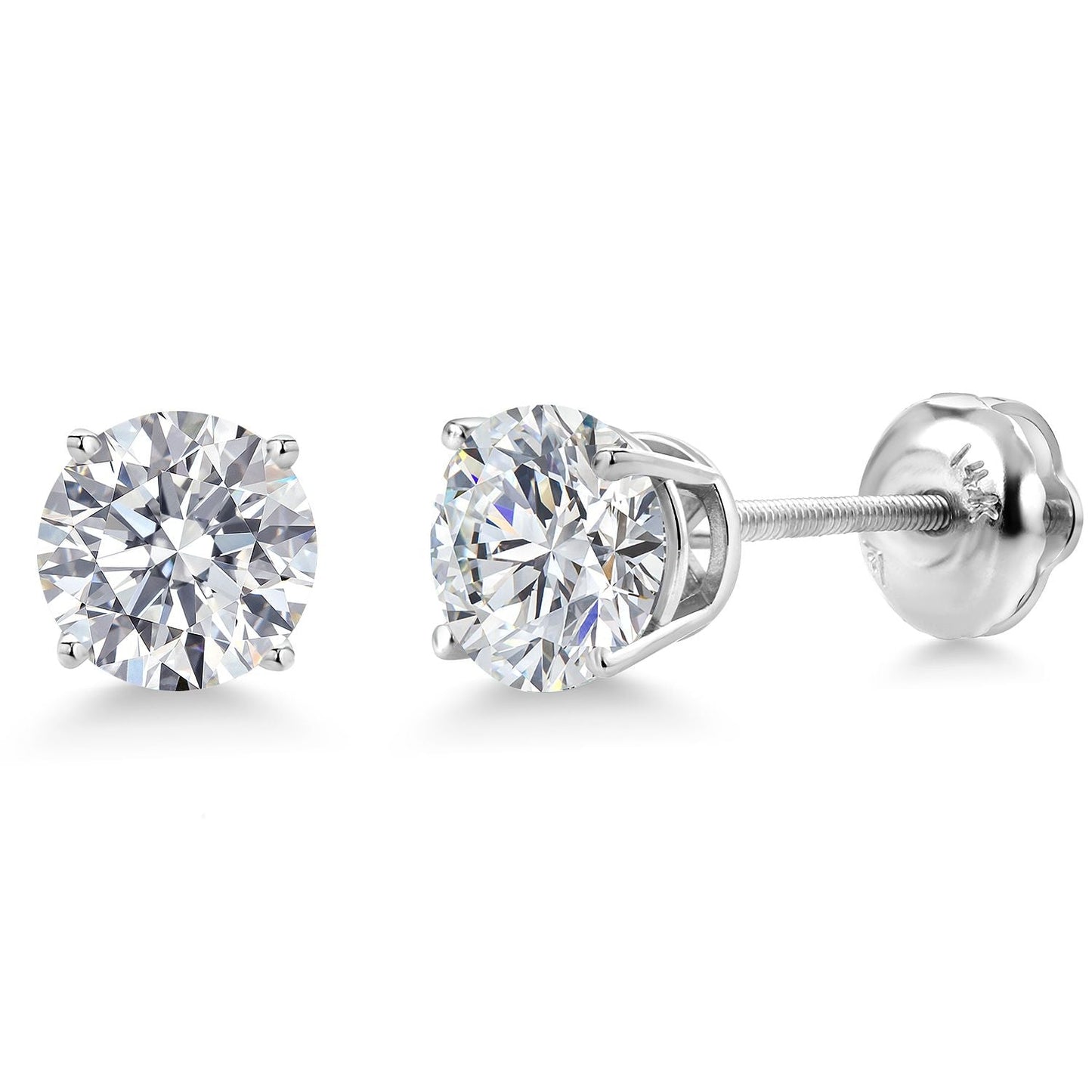 0.20 to 6 Cttw 14K Gold Lab Grown Diamond Stud Earrings | Gold Earrings For Women Men | E-F Color | VS1-VS2 Clarity