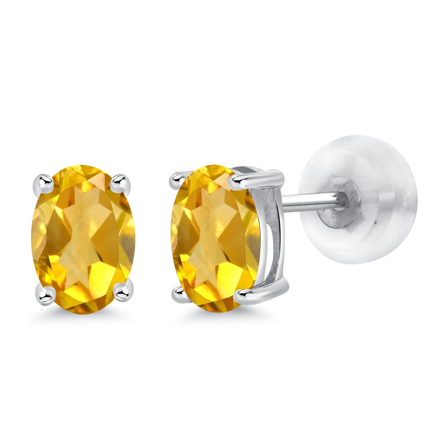 14K Gold Gemstone Birthstone Oval Stud Earrings | Oval 6X4MM | Gold Earrings For Women Men | Fine Jewelry Gifts for Her Mom Women Wife