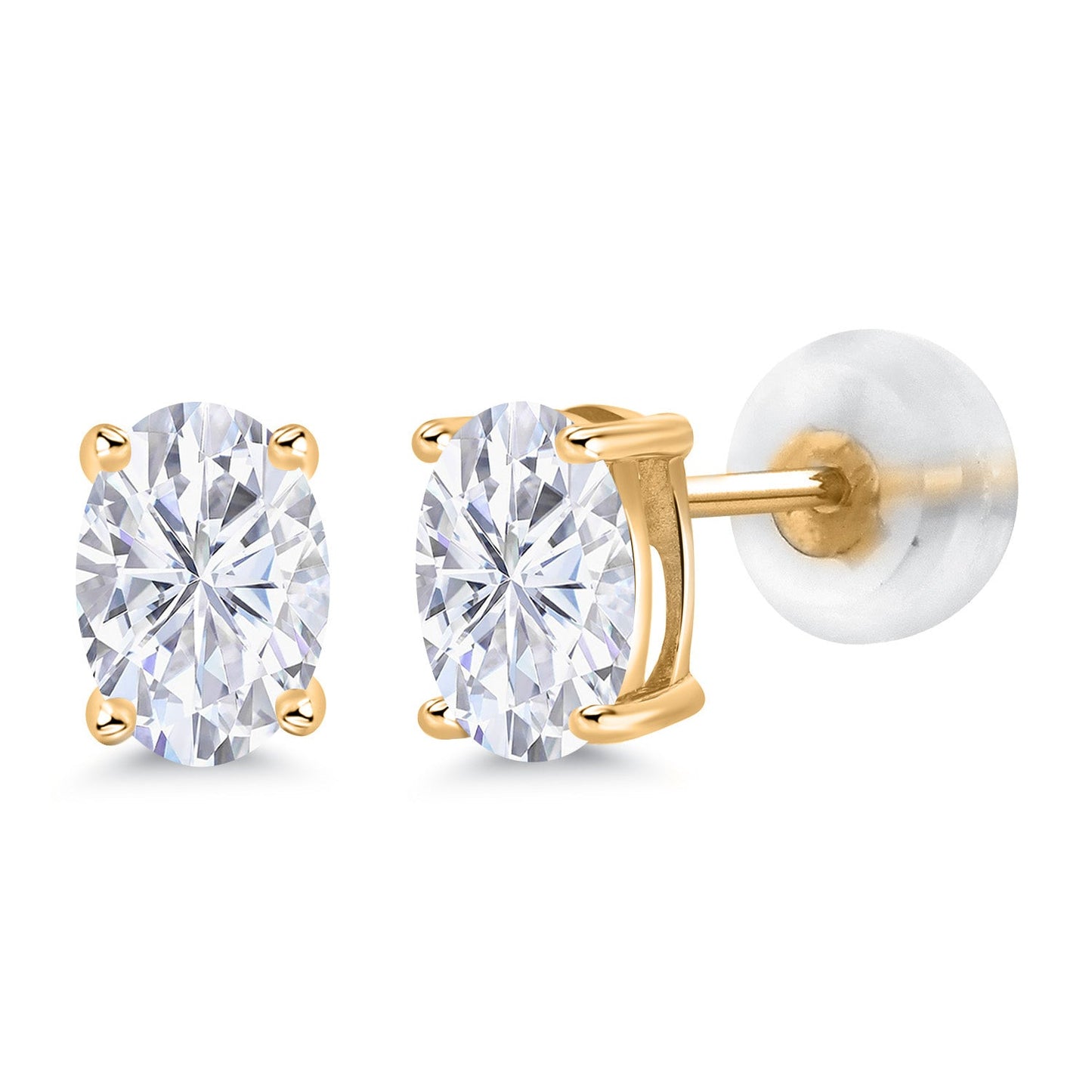 14K Gold Gemstone Birthstone Oval Stud Earrings | Oval 6X4MM | Gold Earrings For Women Men | Fine Jewelry Gifts for Her Mom Women Wife
