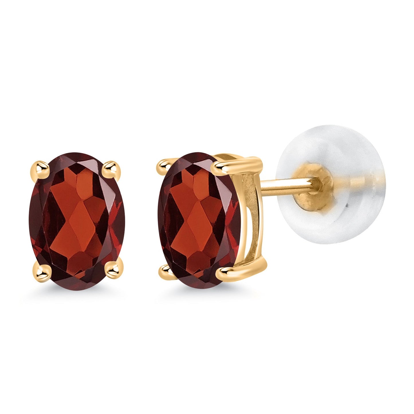 14K Gold Gemstone Birthstone Oval Stud Earrings | Oval 6X4MM | Gold Earrings For Women Men | Fine Jewelry Gifts for Her Mom Women Wife