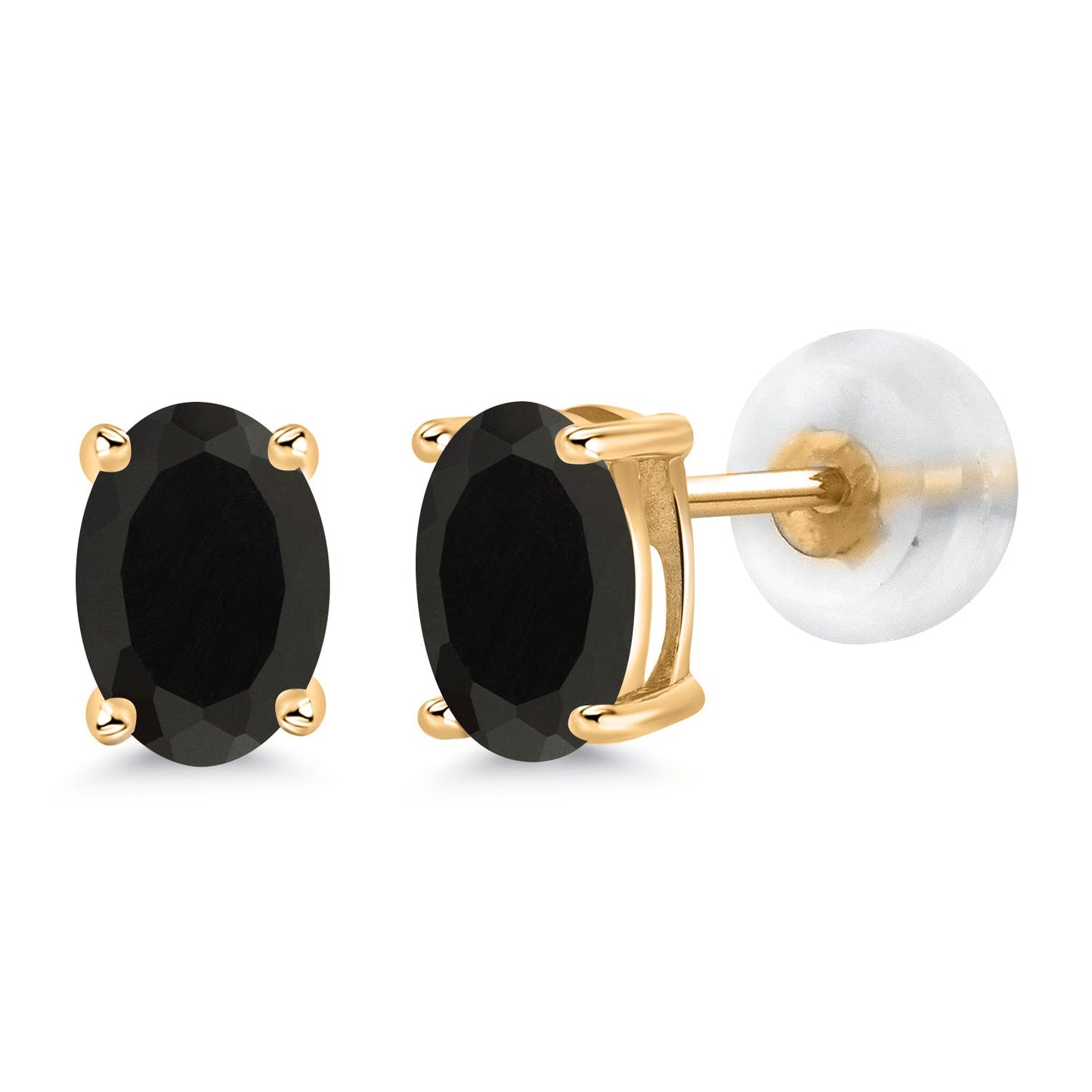 14K Gold Gemstone Birthstone Oval Stud Earrings | Oval 6X4MM | Gold Earrings For Women Men | Fine Jewelry Gifts for Her Mom Women Wife