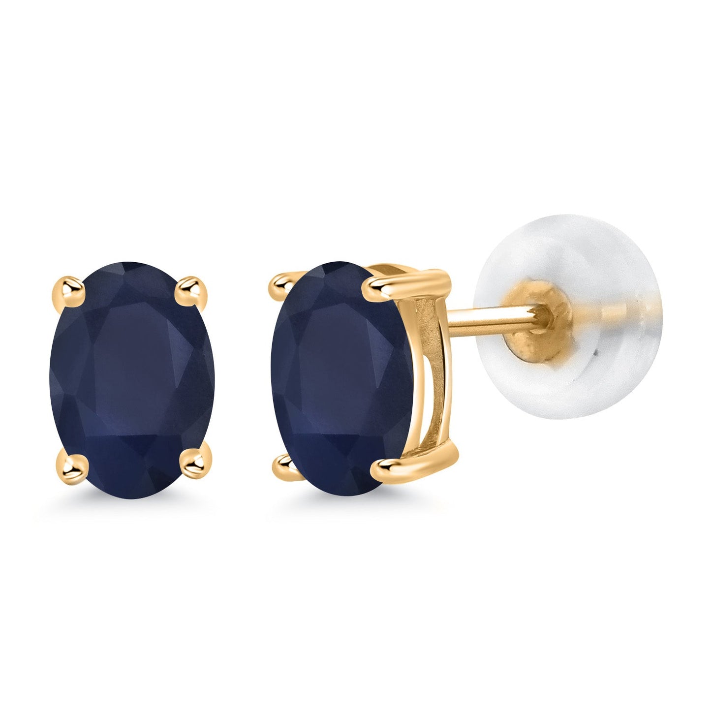14K Gold Gemstone Birthstone Oval Stud Earrings | Oval 6X4MM | Gold Earrings For Women Men | Fine Jewelry Gifts for Her Mom Women Wife