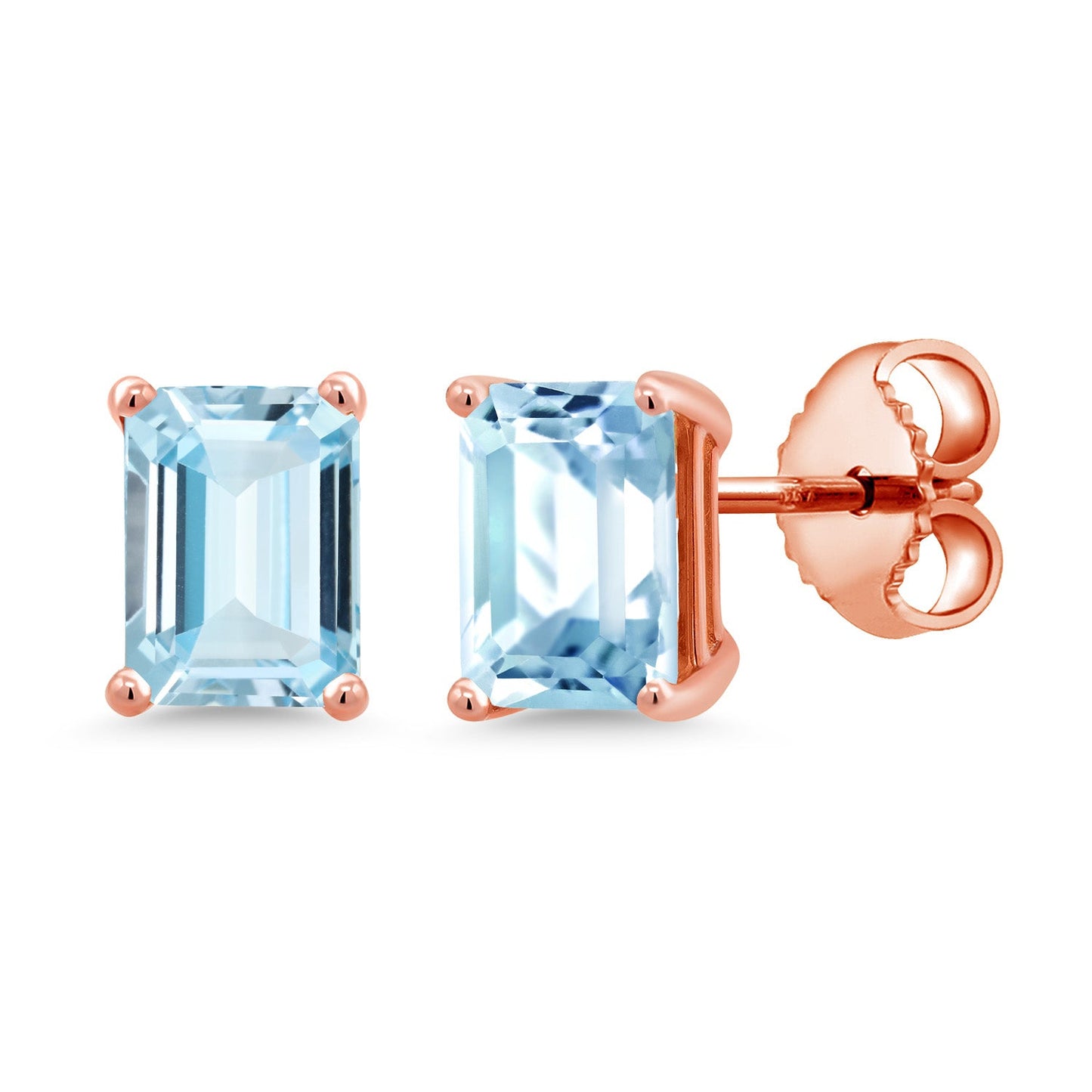 7X5MM Emerald Cut Gemstone Birthstone Stud Earrings For Women Men | 925 Sterling Silver | Fine Jewelry Gifts for Her Mom Women Wife