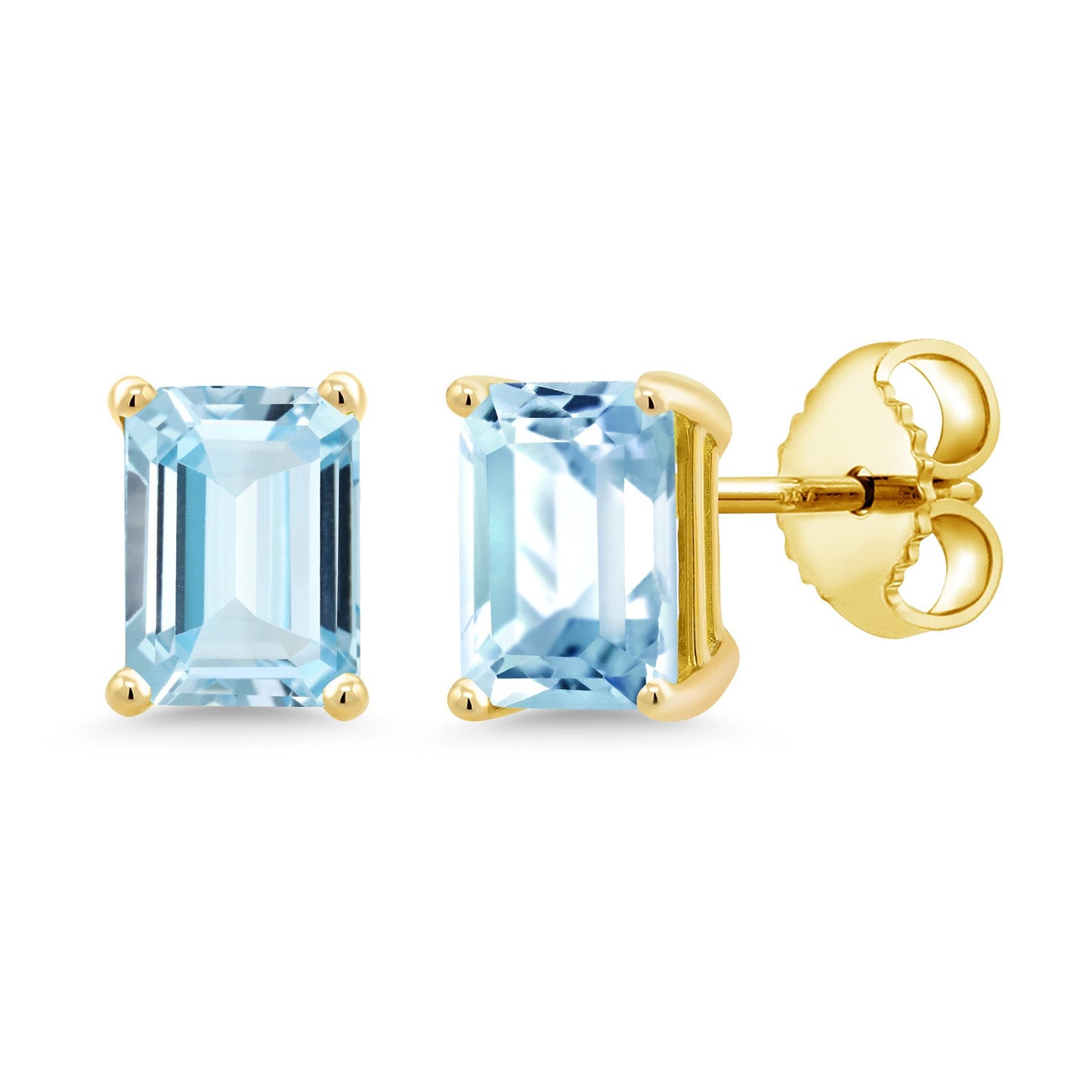 7X5MM Emerald Cut Gemstone Birthstone Stud Earrings For Women Men | 925 Sterling Silver | Fine Jewelry Gifts for Her Mom Women Wife
