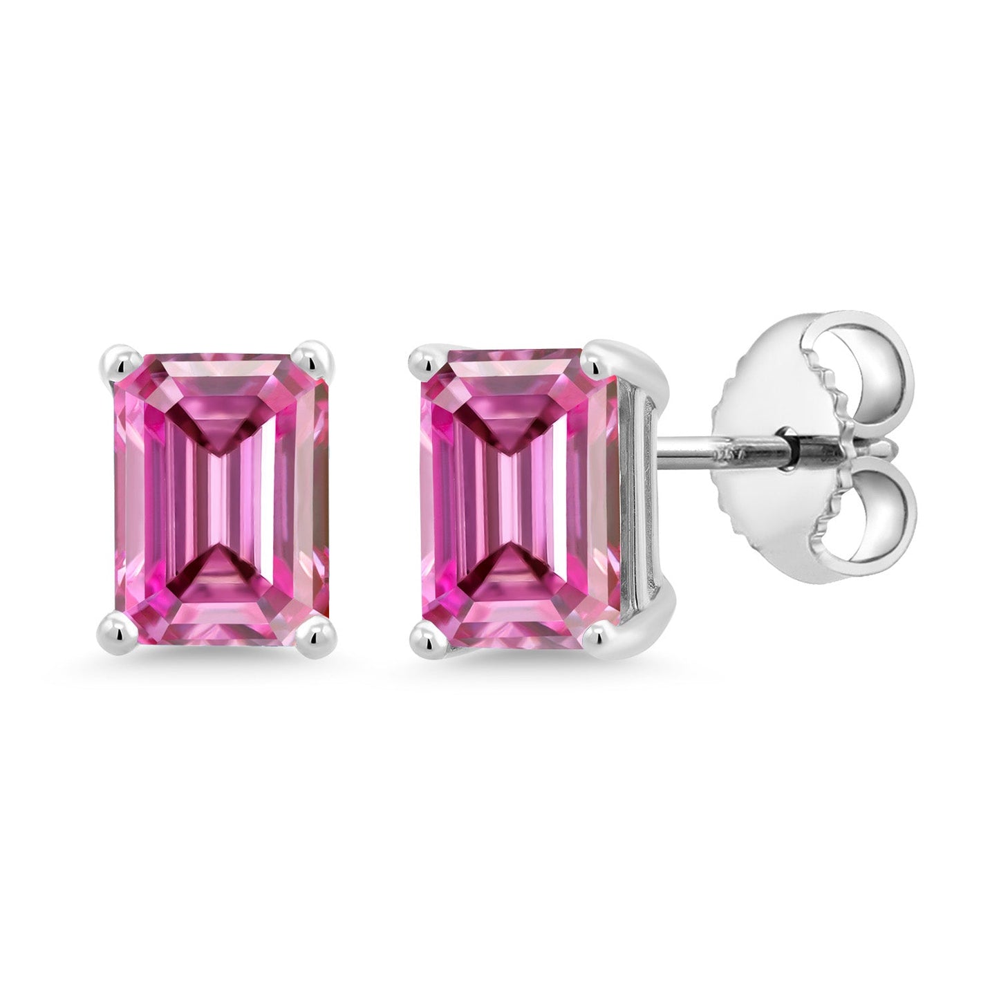 7X5MM Emerald Cut Gemstone Birthstone Stud Earrings For Women Men | 925 Sterling Silver | Fine Jewelry Gifts for Her Mom Women Wife