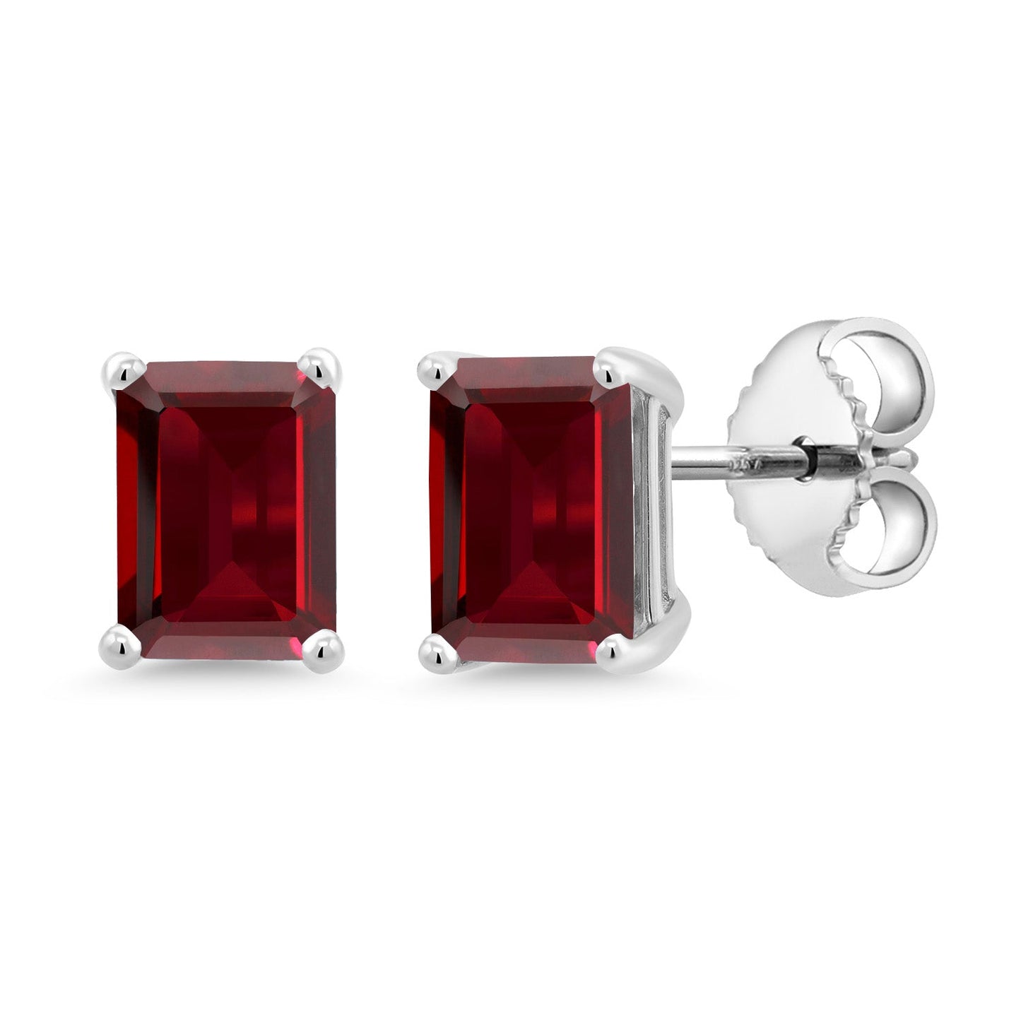 7X5MM Emerald Cut Gemstone Birthstone Stud Earrings For Women Men | 925 Sterling Silver | Fine Jewelry Gifts for Her Mom Women Wife