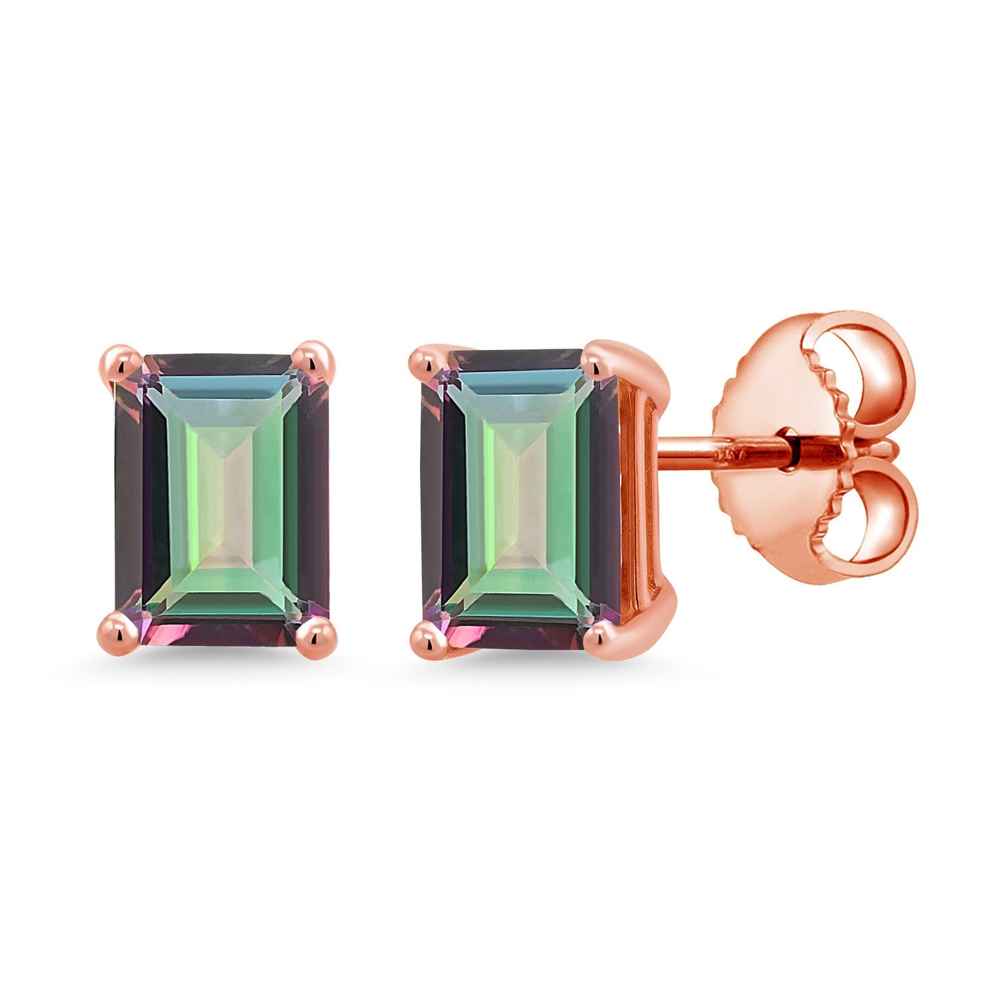 7X5MM Emerald Cut Gemstone Birthstone Stud Earrings For Women Men | 925 Sterling Silver | Fine Jewelry Gifts for Her Mom Women Wife