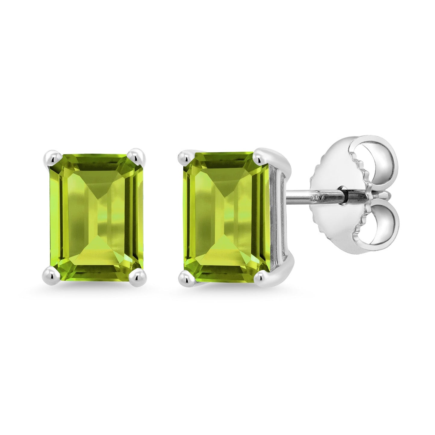 7X5MM Emerald Cut Gemstone Birthstone Stud Earrings For Women Men | 925 Sterling Silver | Fine Jewelry Gifts for Her Mom Women Wife