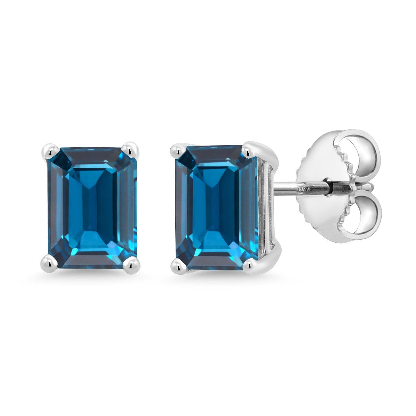 7X5MM Emerald Cut Gemstone Birthstone Stud Earrings For Women Men | 925 Sterling Silver | Fine Jewelry Gifts for Her Mom Women Wife