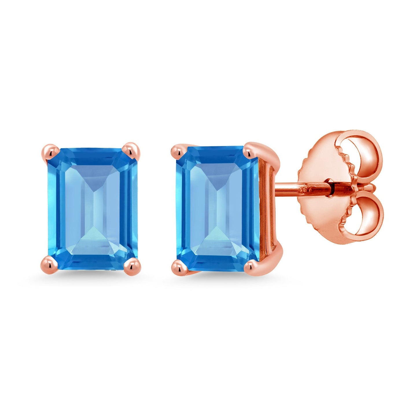 7X5MM Emerald Cut Gemstone Birthstone Stud Earrings For Women Men | 925 Sterling Silver | Fine Jewelry Gifts for Her Mom Women Wife