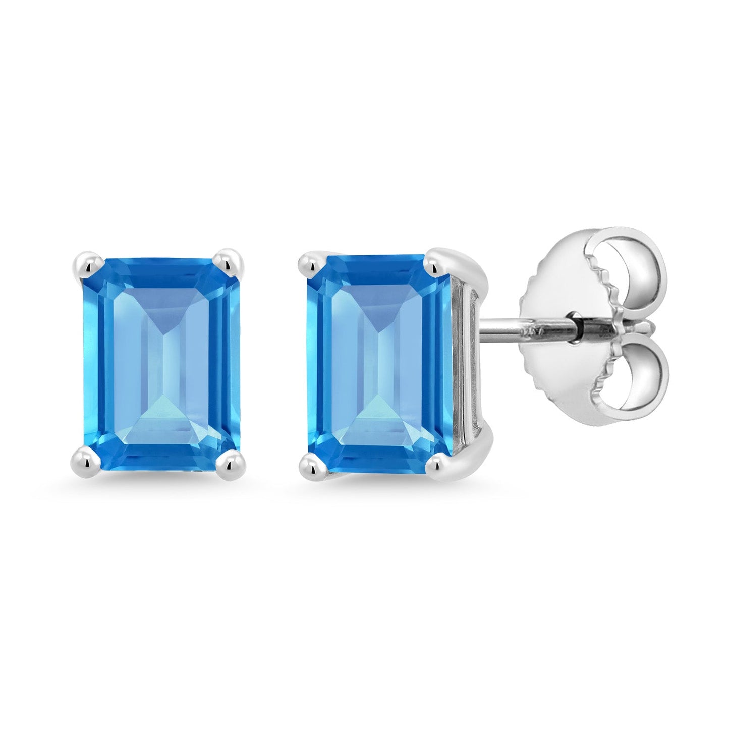 7X5MM Emerald Cut Gemstone Birthstone Stud Earrings For Women Men | 925 Sterling Silver | Fine Jewelry Gifts for Her Mom Women Wife