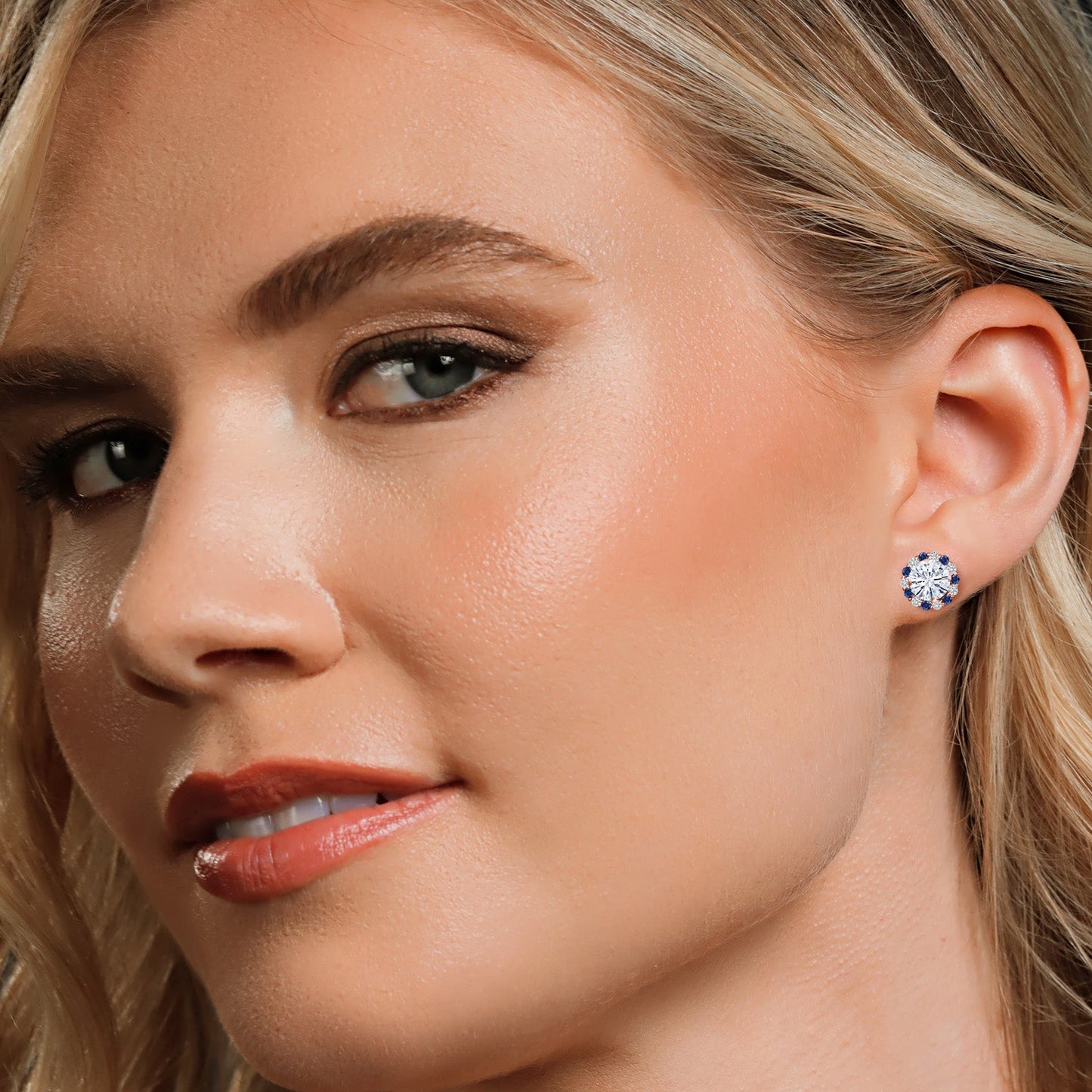 18K Rose Gold Plated Silver Forever Classic Moissanite Earrings with Jackets For Women | 1.60 Cttw | Gemstone Birthstone | Round 6MM