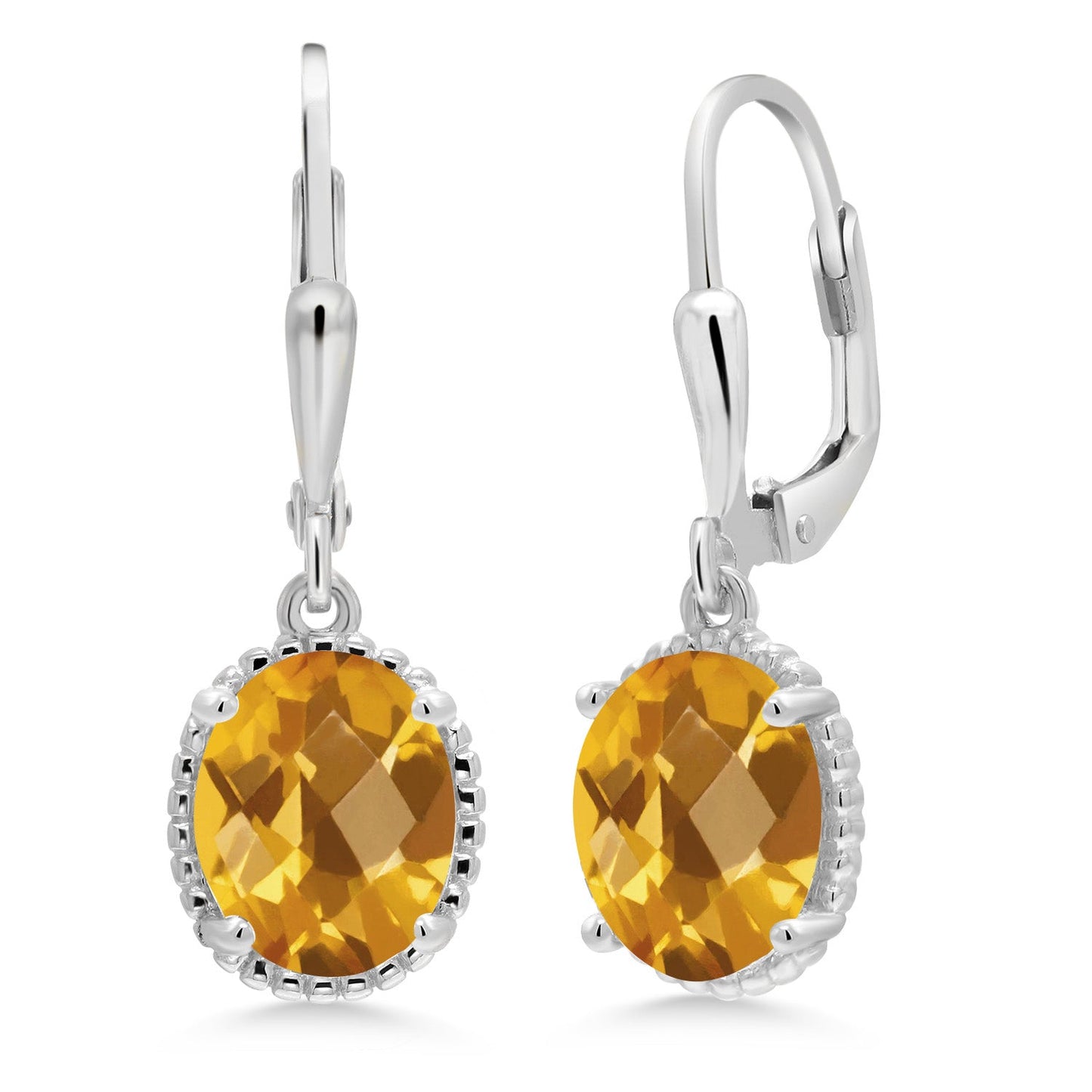 Leverback Drop Dangle Earrings For Women | 925 Sterling Silver | 9X7MM Oval Gemstone Birthstone | Fine Jewelry Gifts for Her Mom Women Wife