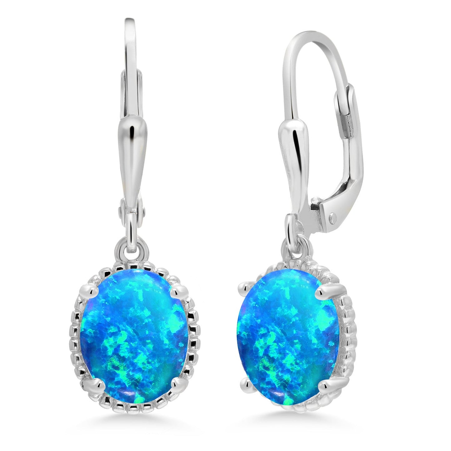 Leverback Drop Dangle Earrings For Women | 925 Sterling Silver | 9X7MM Oval Gemstone Birthstone | Fine Jewelry Gifts for Her Mom Women Wife
