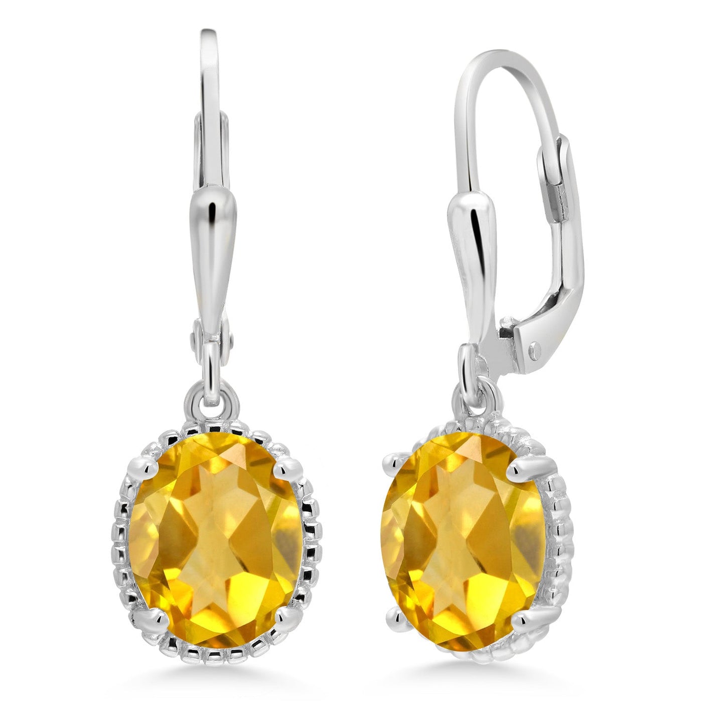 Leverback Drop Dangle Earrings For Women | 925 Sterling Silver | 9X7MM Oval Gemstone Birthstone | Fine Jewelry Gifts for Her Mom Women Wife