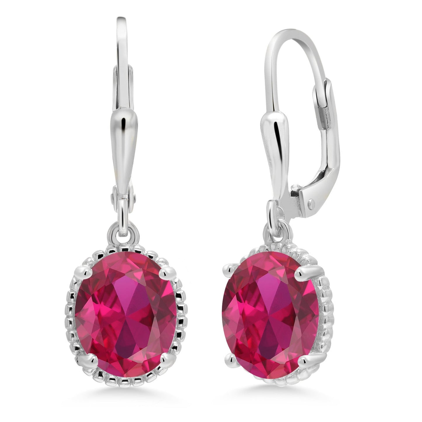 Leverback Drop Dangle Earrings For Women | 925 Sterling Silver | 9X7MM Oval Gemstone Birthstone | Fine Jewelry Gifts for Her Mom Women Wife