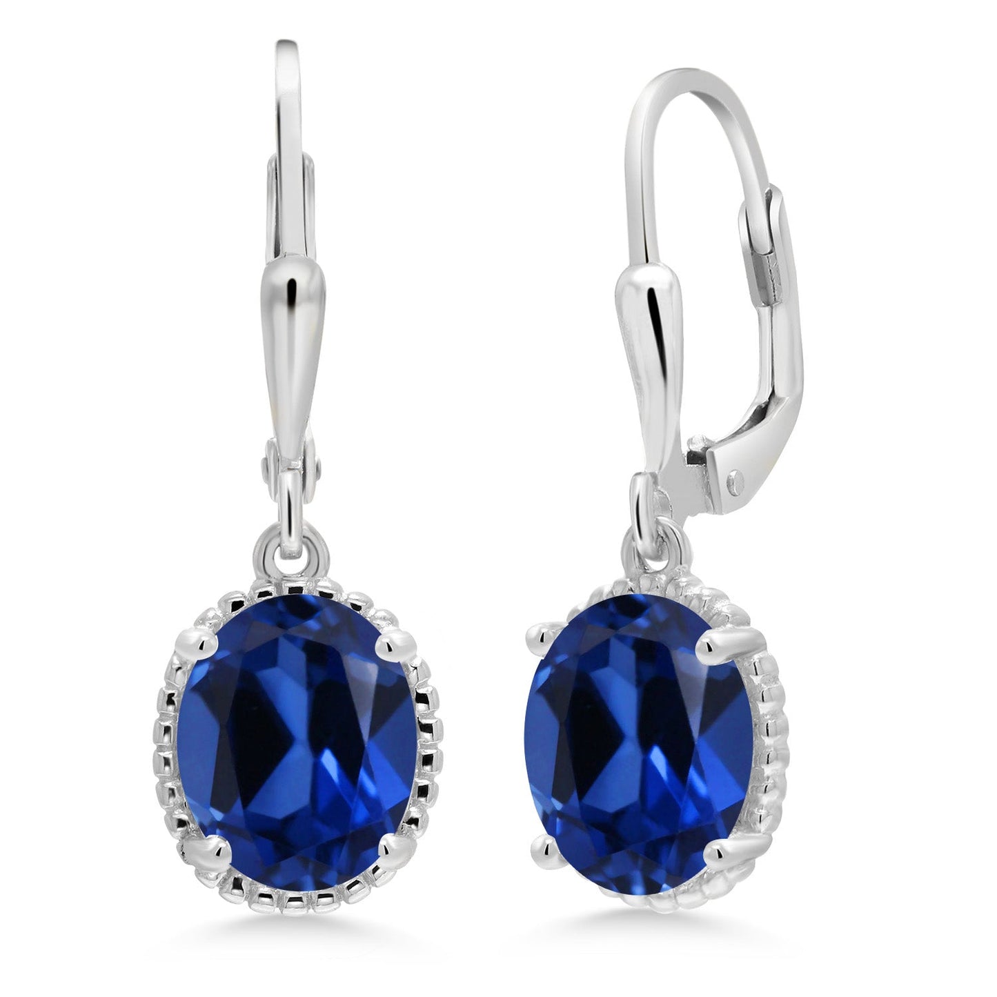 Leverback Drop Dangle Earrings For Women | 925 Sterling Silver | 9X7MM Oval Gemstone Birthstone | Fine Jewelry Gifts for Her Mom Women Wife