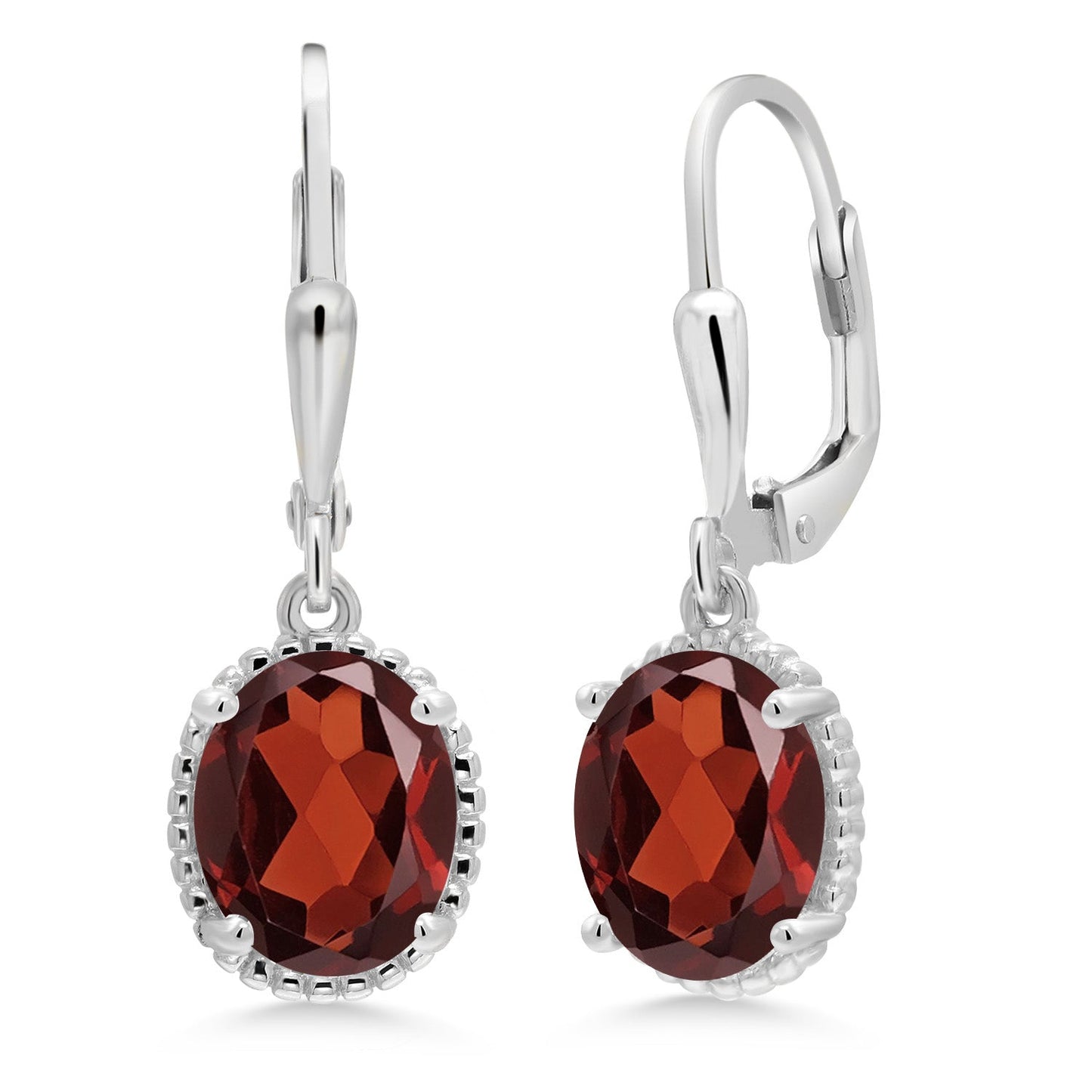 Leverback Drop Dangle Earrings For Women | 925 Sterling Silver | 9X7MM Oval Gemstone Birthstone | Fine Jewelry Gifts for Her Mom Women Wife