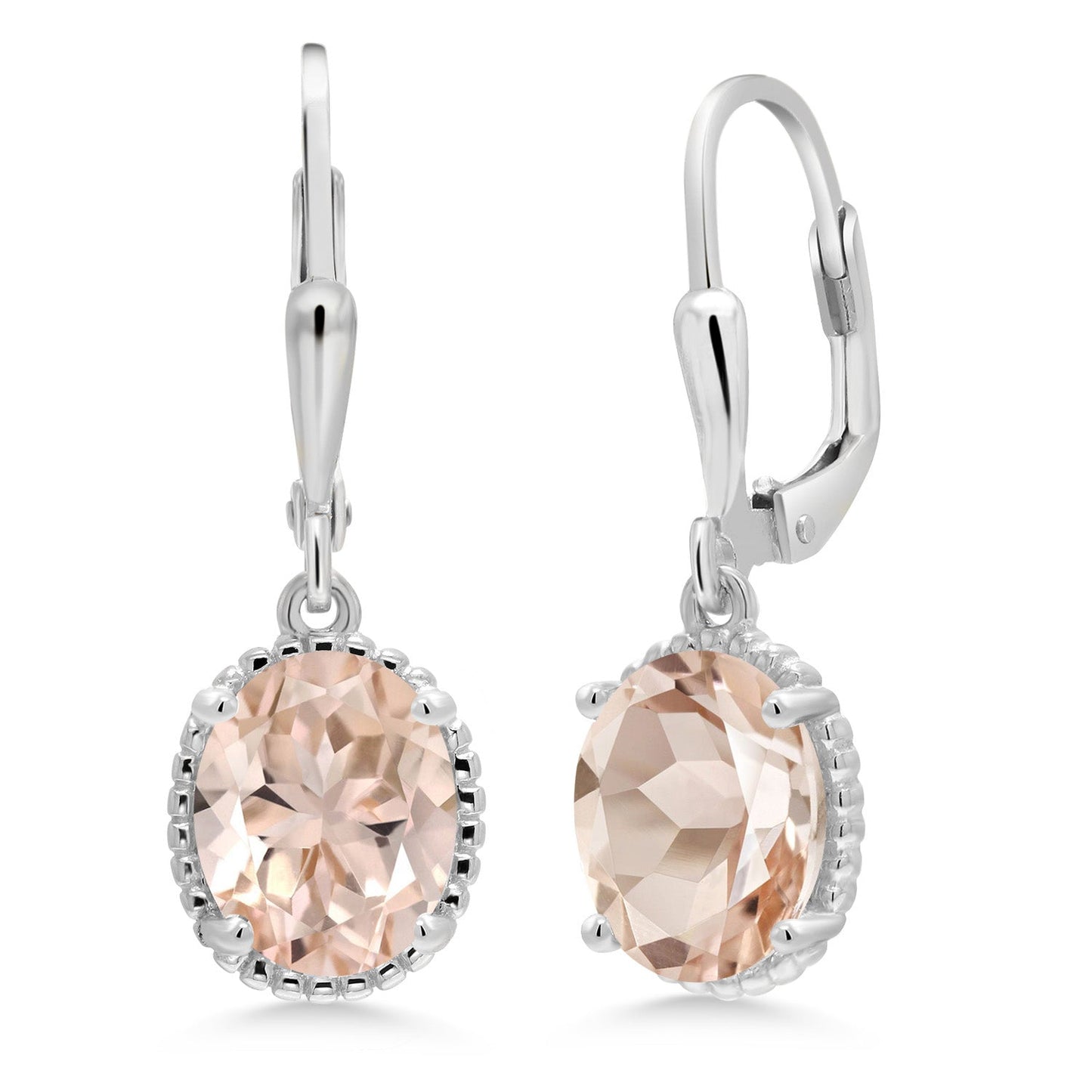 Leverback Drop Dangle Earrings For Women | 925 Sterling Silver | 9X7MM Oval Gemstone Birthstone | Fine Jewelry Gifts for Her Mom Women Wife