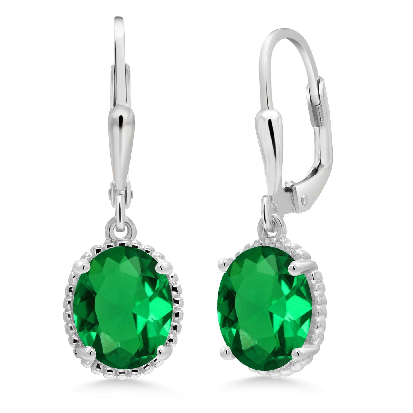 Leverback Drop Dangle Earrings For Women | 925 Sterling Silver | 9X7MM Oval Gemstone Birthstone | Fine Jewelry Gifts for Her Mom Women Wife