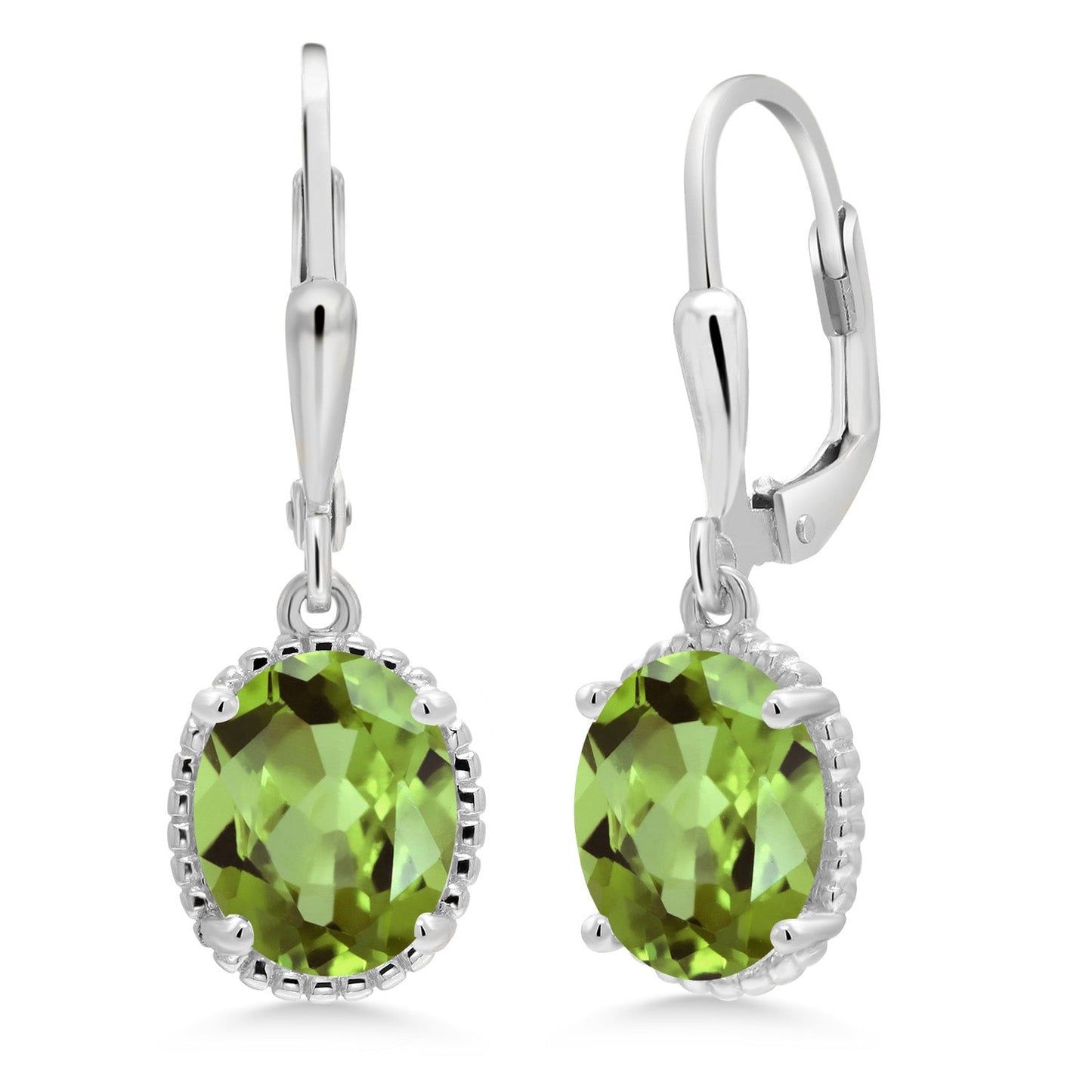 Leverback Drop Dangle Earrings For Women | 925 Sterling Silver | 9X7MM Oval Gemstone Birthstone | Fine Jewelry Gifts for Her Mom Women Wife