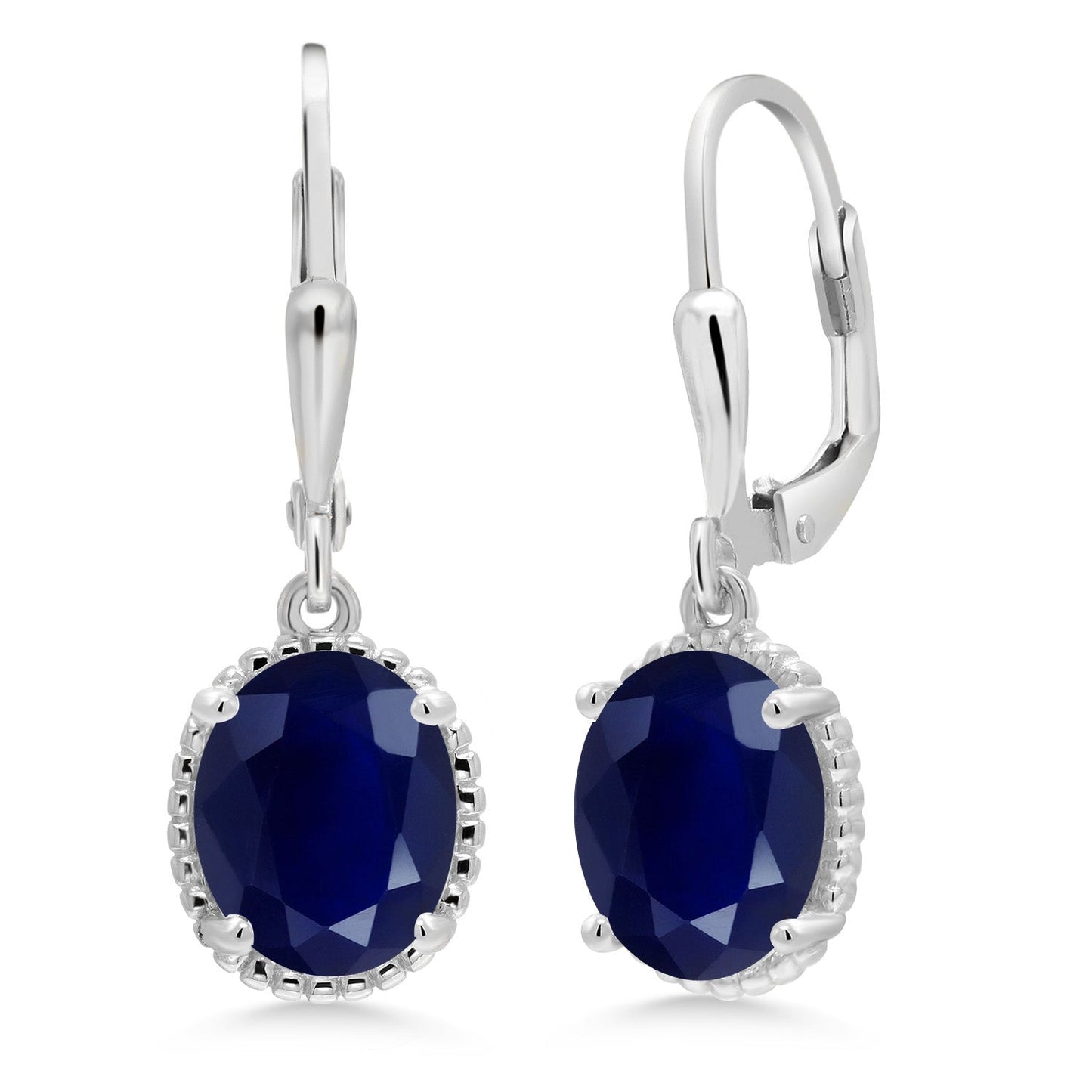 Leverback Drop Dangle Earrings For Women | 925 Sterling Silver | 9X7MM Oval Gemstone Birthstone | Fine Jewelry Gifts for Her Mom Women Wife