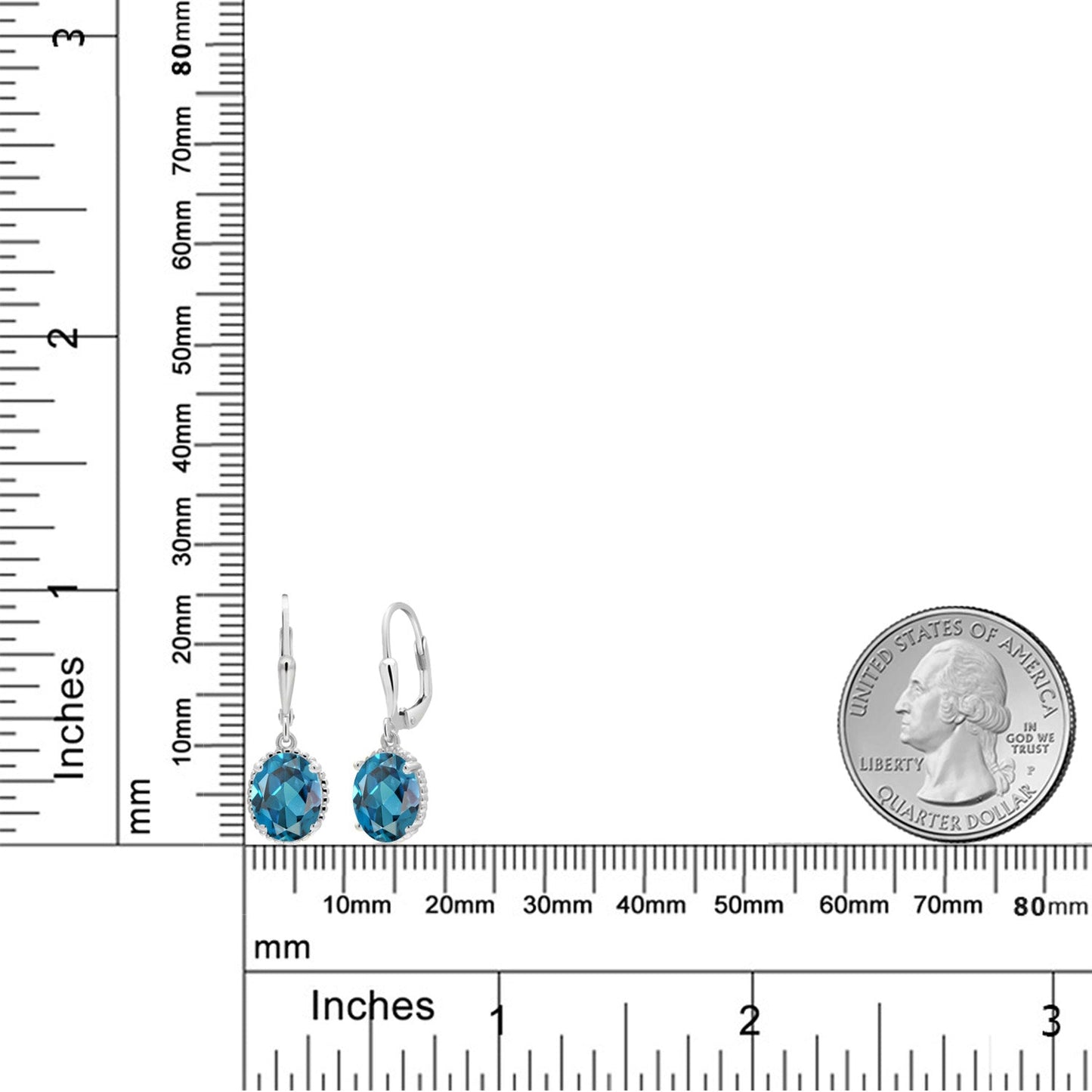 Leverback Drop Dangle Earrings For Women | 925 Sterling Silver | 9X7MM Oval Gemstone Birthstone | Fine Jewelry Gifts for Her Mom Women Wife