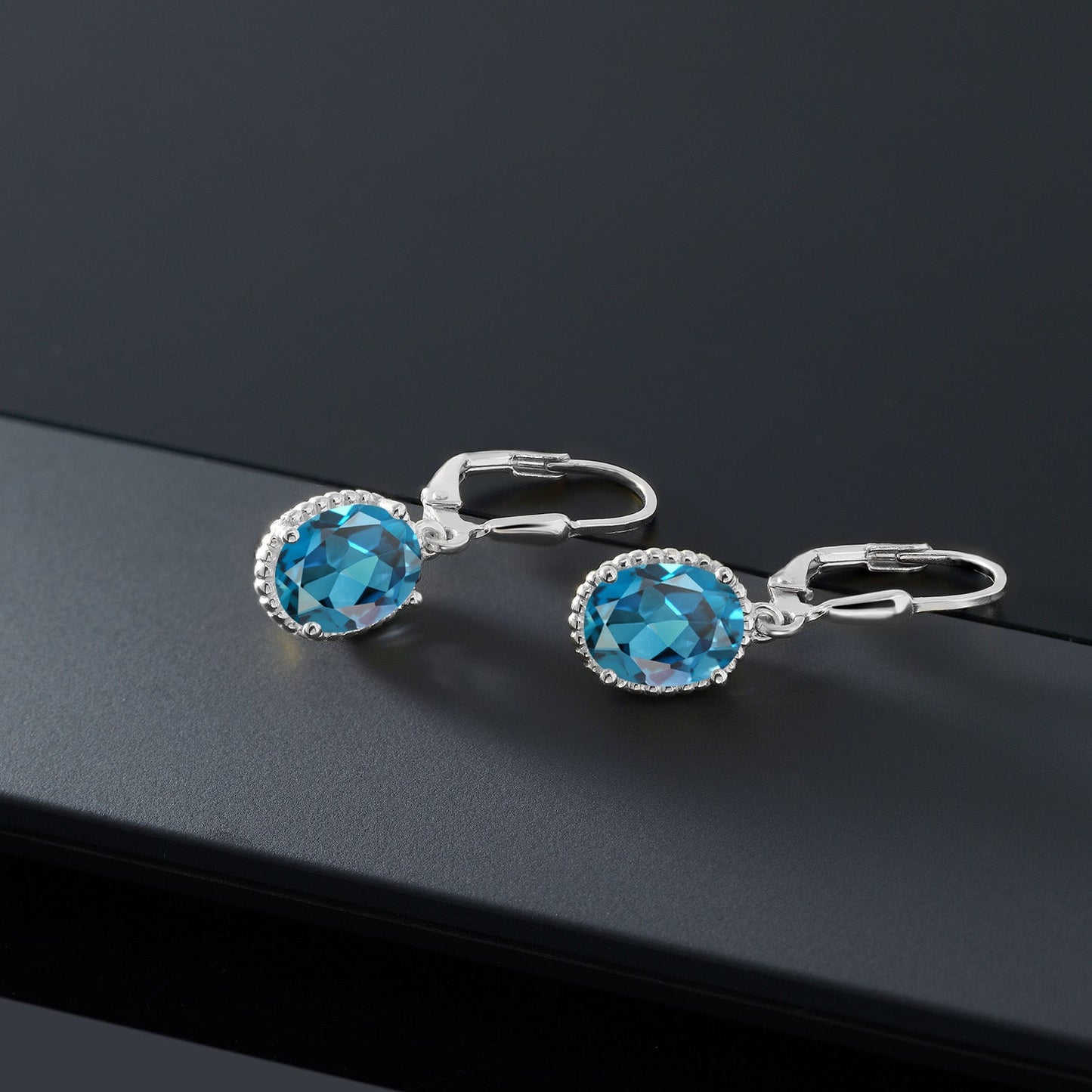 Leverback Drop Dangle Earrings For Women | 925 Sterling Silver | 9X7MM Oval Gemstone Birthstone | Fine Jewelry Gifts for Her Mom Women Wife