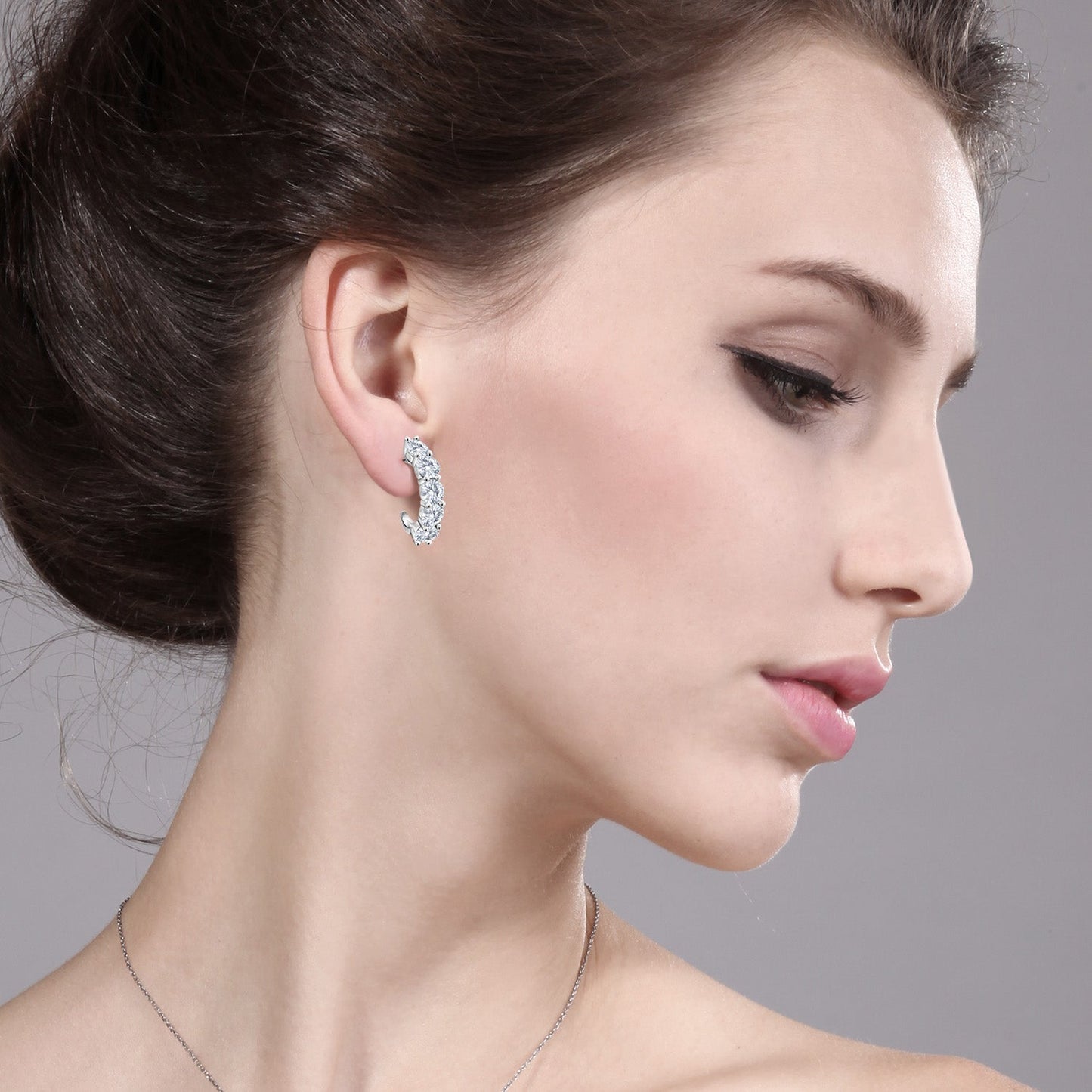 2-5 Cttw Gemstone Birthstone Open Hoops Earrings For Women | 925 Sterling Silver | Round 4MM | Fine Jewelry Gifts for Her Mom Women Wife