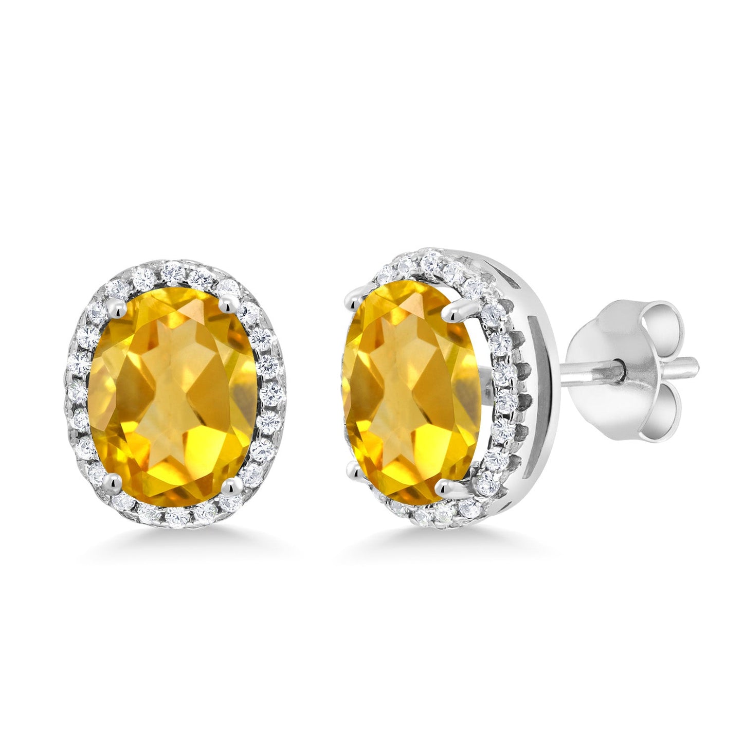 3-5 Cttw Gemstone Birthstone Halo Earrings For Women | 9X7MM Oval Cut | 925 Sterling Silver | Fine Jewelry Gifts for Her Mom Women Wife