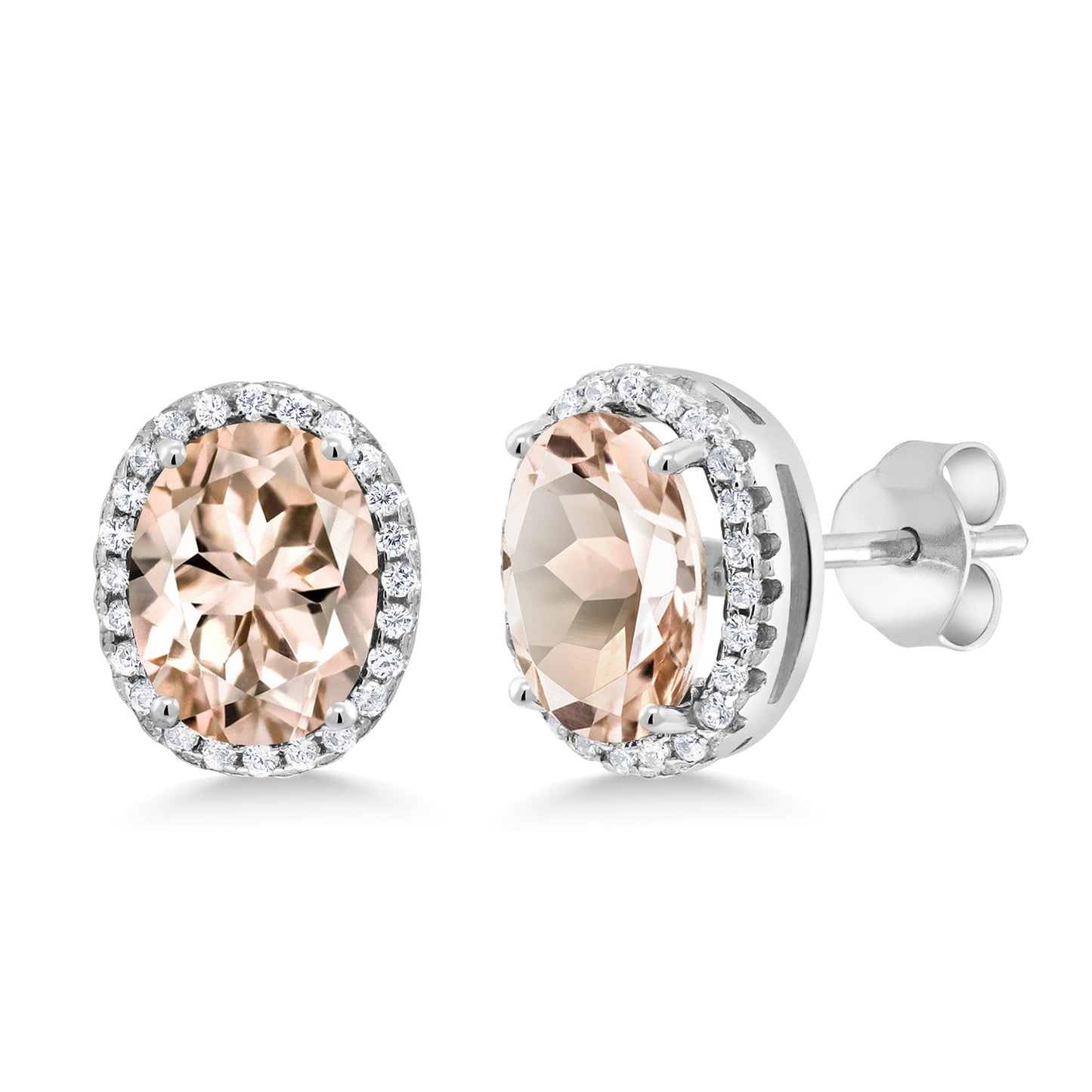 3-5 Cttw Gemstone Birthstone Halo Earrings For Women | 9X7MM Oval Cut | 925 Sterling Silver | Fine Jewelry Gifts for Her Mom Women Wife
