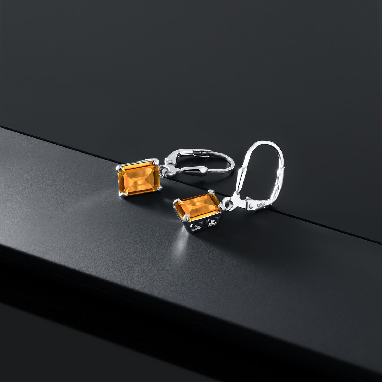 Leverback Drop Dangle Earrings For Women | 8X6MM Emerald Cut Gemstone Birthstone | 925 Sterling Silver | Fine Jewelry Gifts for Her Mom Women Wife