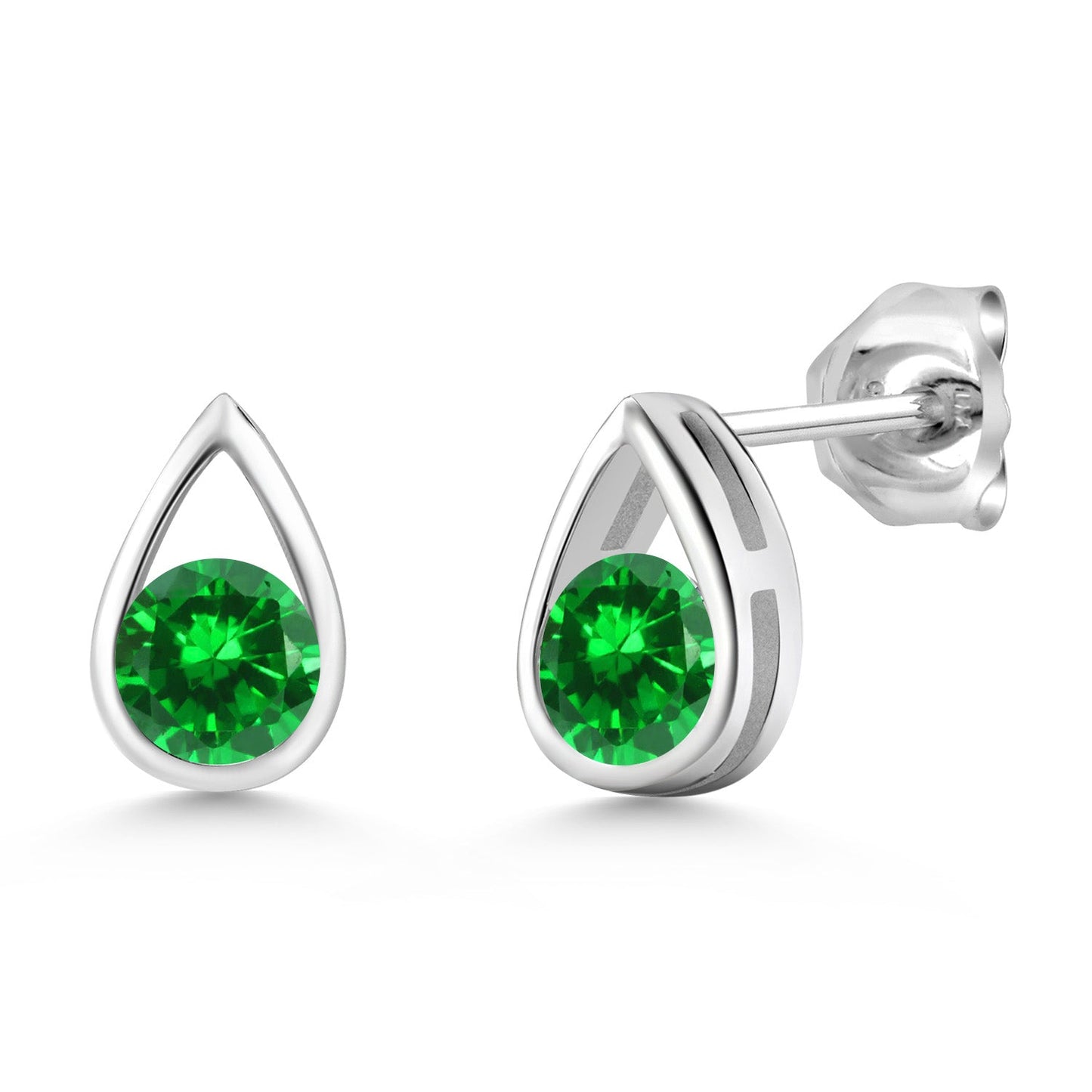 Teardrop Stud Earrings For Women Men | 925 Sterling Silver | 5MM Round | Gemstone Birthstone | Fine Jewelry Gifts for Her Mom Women Wife