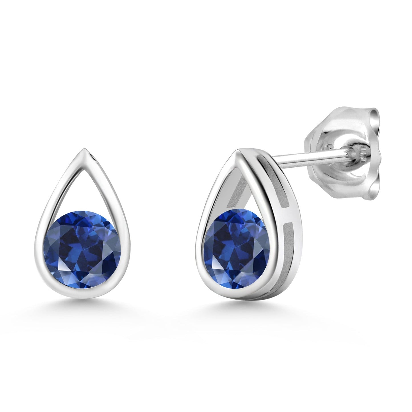 Teardrop Stud Earrings For Women Men | 925 Sterling Silver | 5MM Round | Gemstone Birthstone | Fine Jewelry Gifts for Her Mom Women Wife