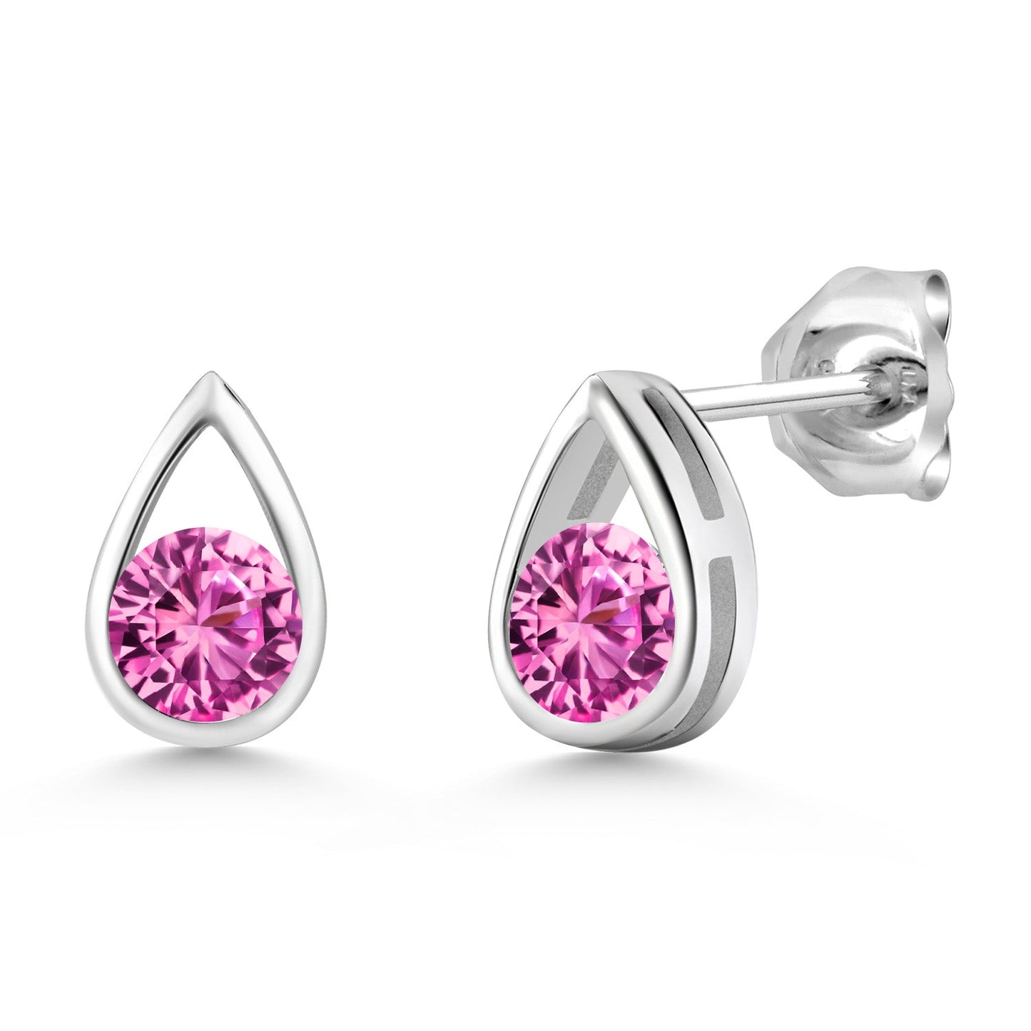 Teardrop Stud Earrings For Women Men | 925 Sterling Silver | 5MM Round | Gemstone Birthstone | Fine Jewelry Gifts for Her Mom Women Wife