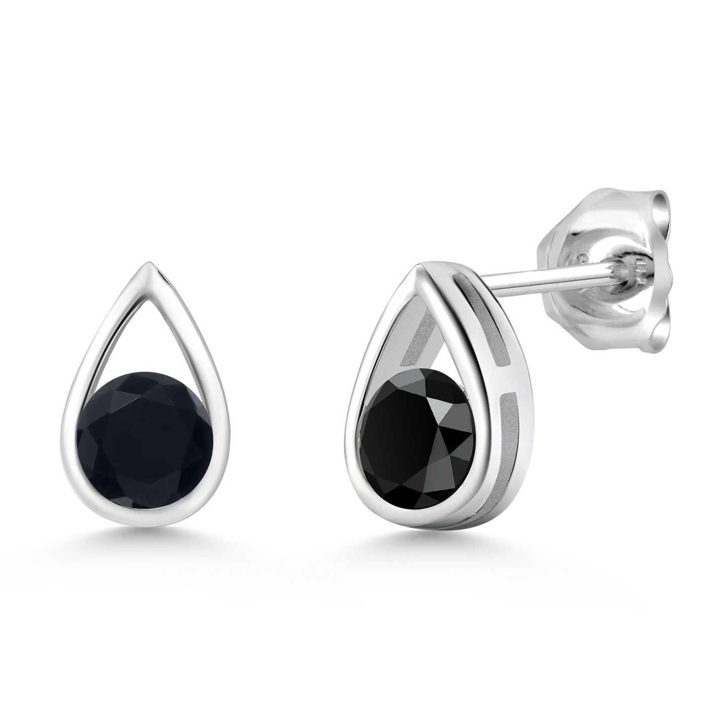 Teardrop Stud Earrings For Women Men | 925 Sterling Silver | 5MM Round | Gemstone Birthstone | Fine Jewelry Gifts for Her Mom Women Wife