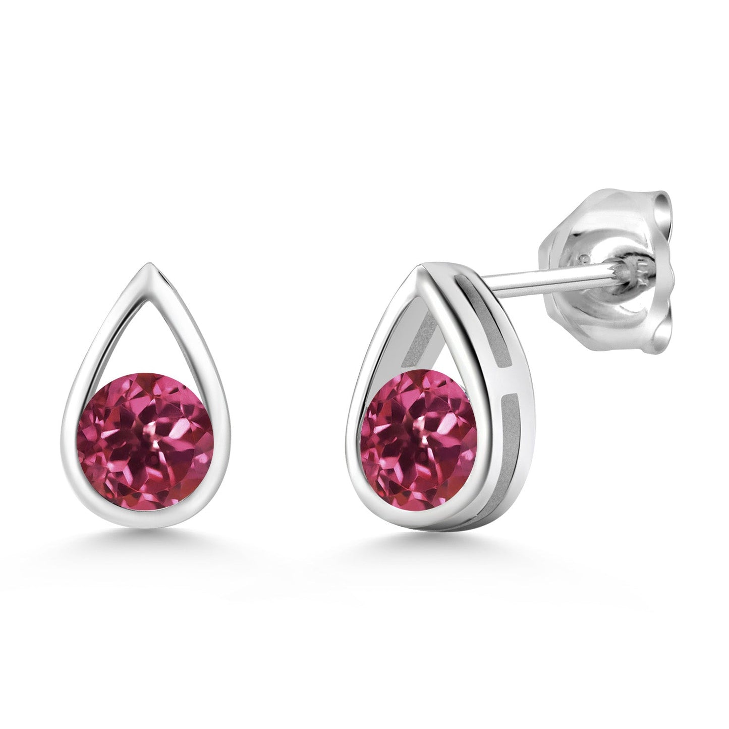 Teardrop Stud Earrings For Women Men | 925 Sterling Silver | 5MM Round | Gemstone Birthstone | Fine Jewelry Gifts for Her Mom Women Wife