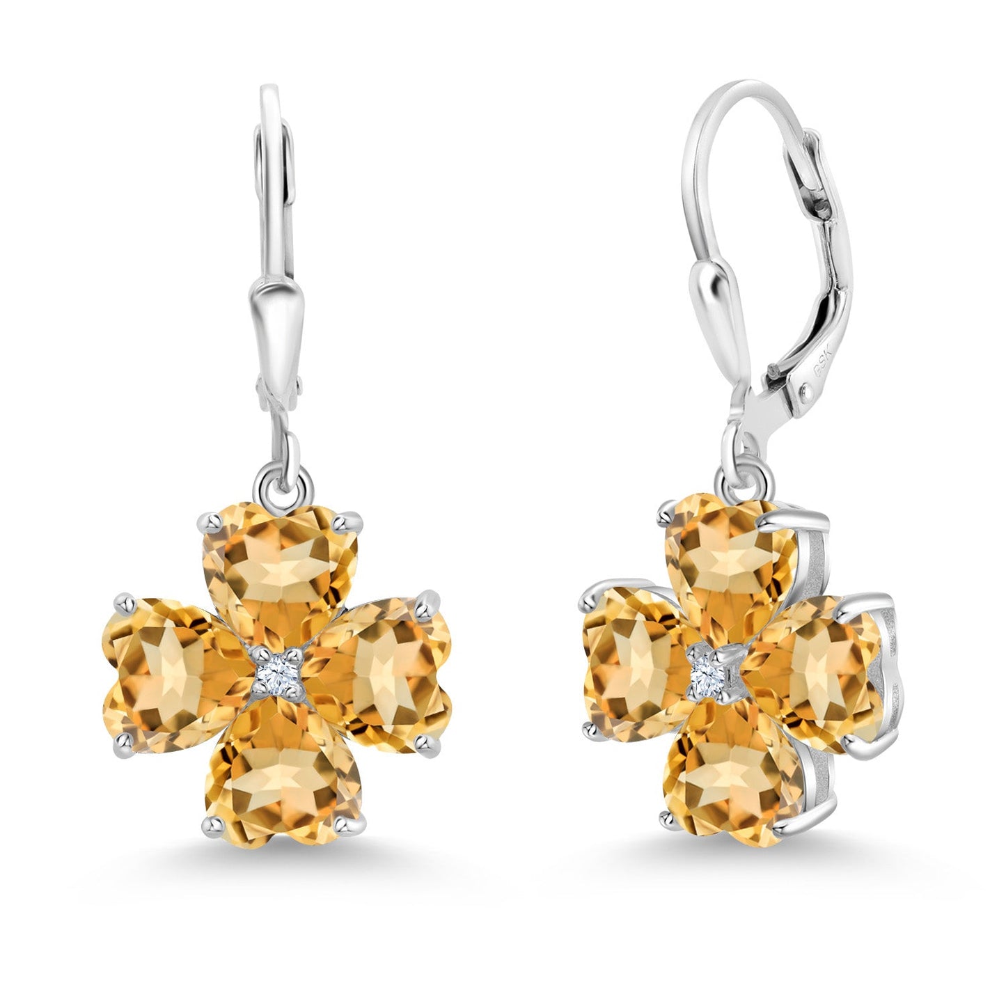 6MM Heart Shape Gemstone Birthstone Leverback Drop Dangle Earrings For Women | 925 Sterling Silver | Fine Jewelry Gifts for Her Mom Women Wife
