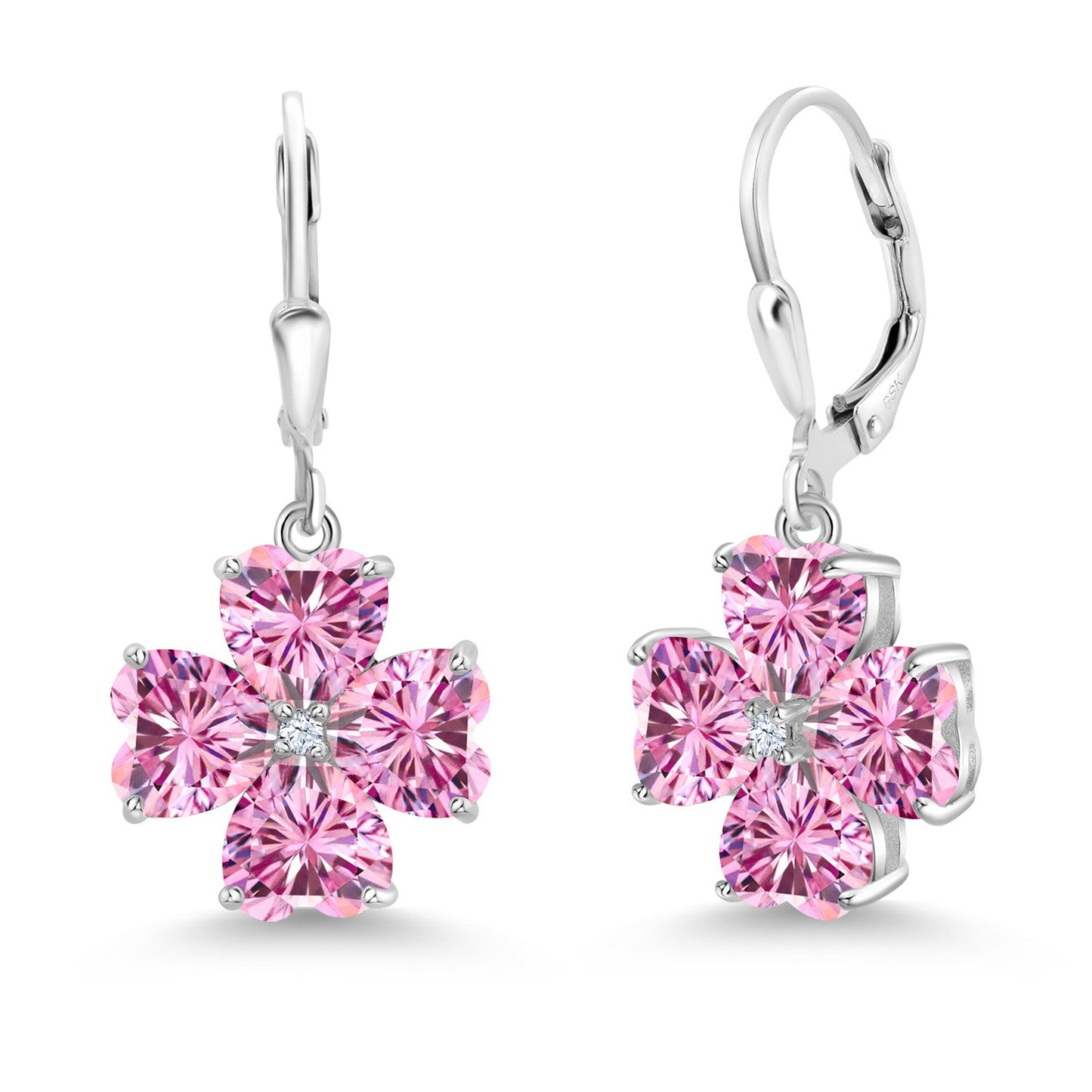 6MM Heart Shape Gemstone Birthstone Leverback Drop Dangle Earrings For Women | 925 Sterling Silver | Fine Jewelry Gifts for Her Mom Women Wife