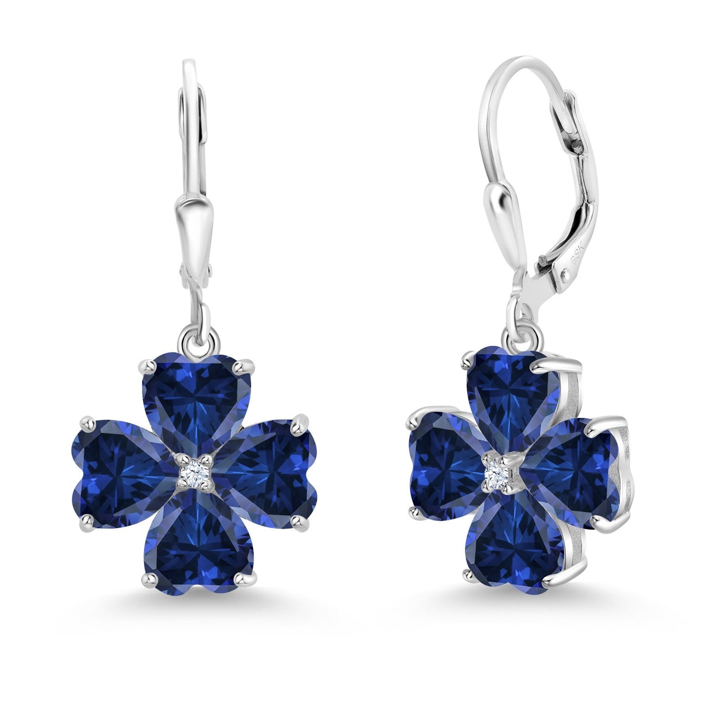 6MM Heart Shape Gemstone Birthstone Leverback Drop Dangle Earrings For Women | 925 Sterling Silver | Fine Jewelry Gifts for Her Mom Women Wife