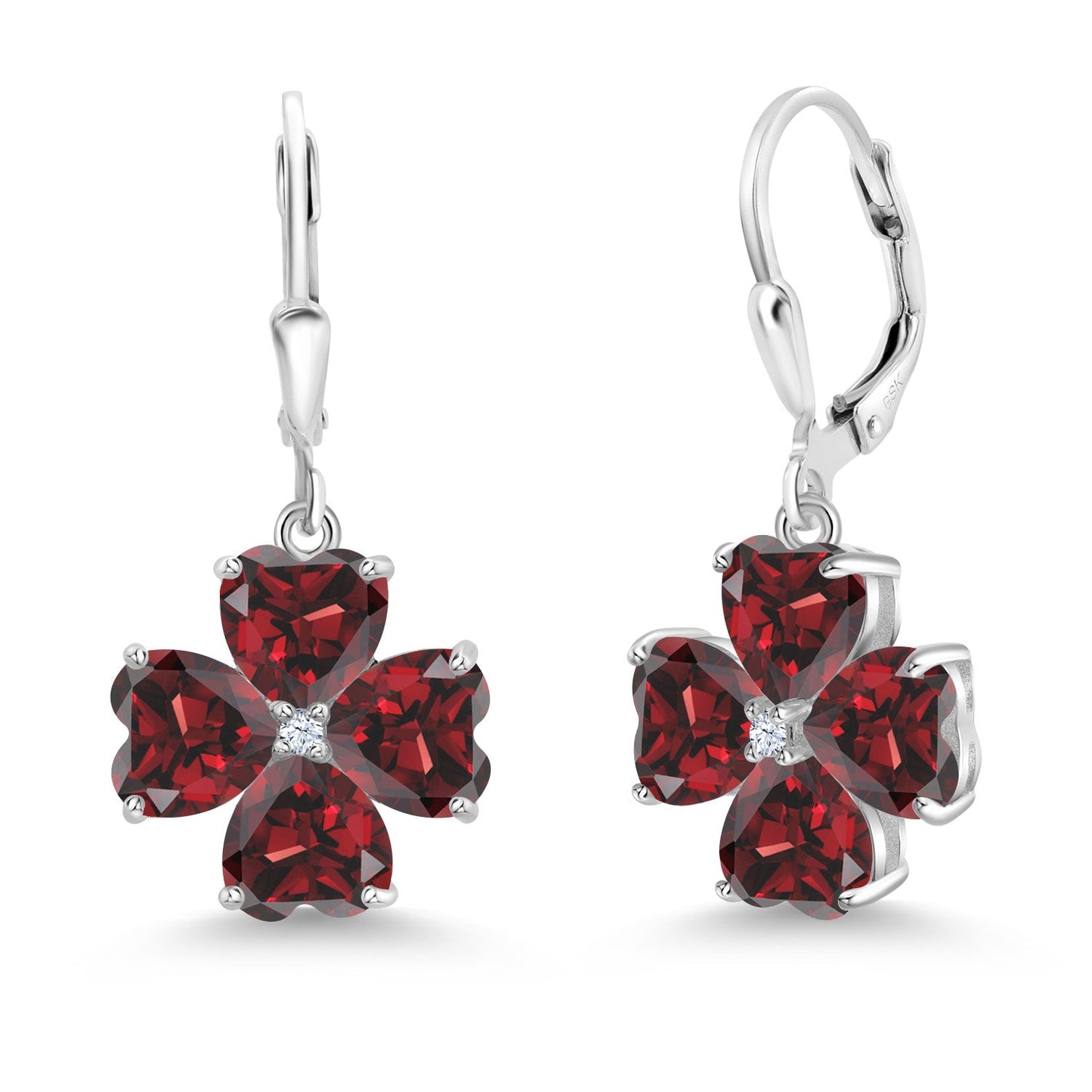 6MM Heart Shape Gemstone Birthstone Leverback Drop Dangle Earrings For Women | 925 Sterling Silver | Fine Jewelry Gifts for Her Mom Women Wife