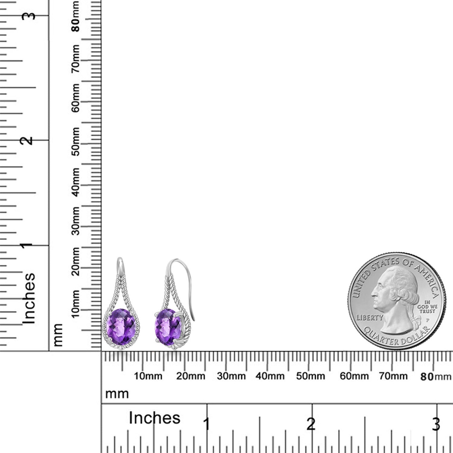 9X7MM Oval Gemstone Birthstone French Wire Dangle Hook Earrings For Women | 925 Sterling Silver | Fine Jewelry Gifts for Her Mom Women Wife