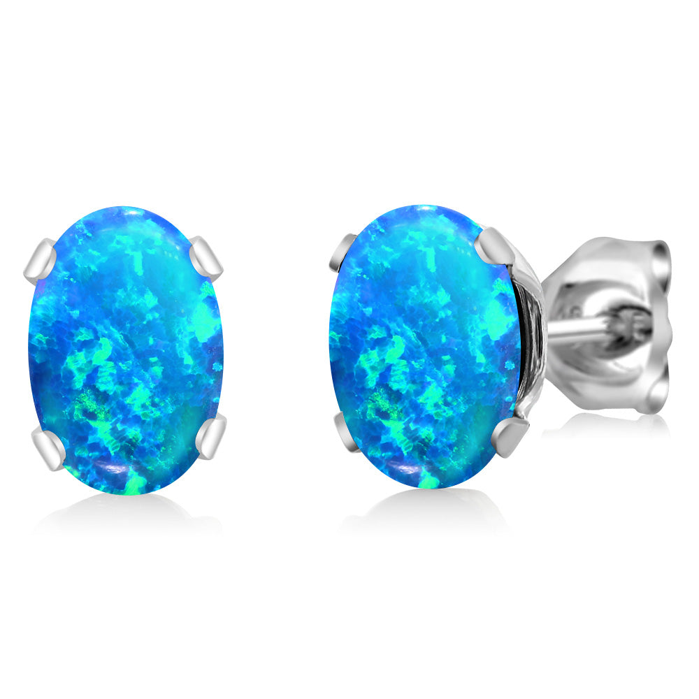 7X5MM Oval Gemstone Birthstone Stud Earrings For Women Men | 925 Sterling Silver | Fine Jewelry Gifts for Her Mom Women Wife
