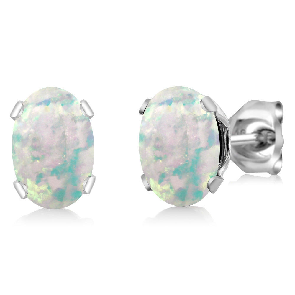 7X5MM Oval Gemstone Birthstone Stud Earrings For Women Men | 925 Sterling Silver | Fine Jewelry Gifts for Her Mom Women Wife