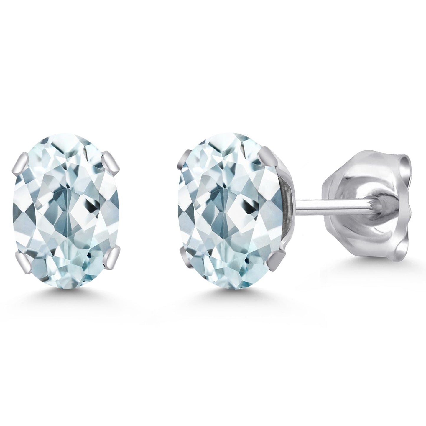 Oval Stud Earrings For Women Men | 925 Sterling Silver | Oval 6X4MM Gemstone Birthstone | Fine Jewelry for Her Him Mom Dad Wife