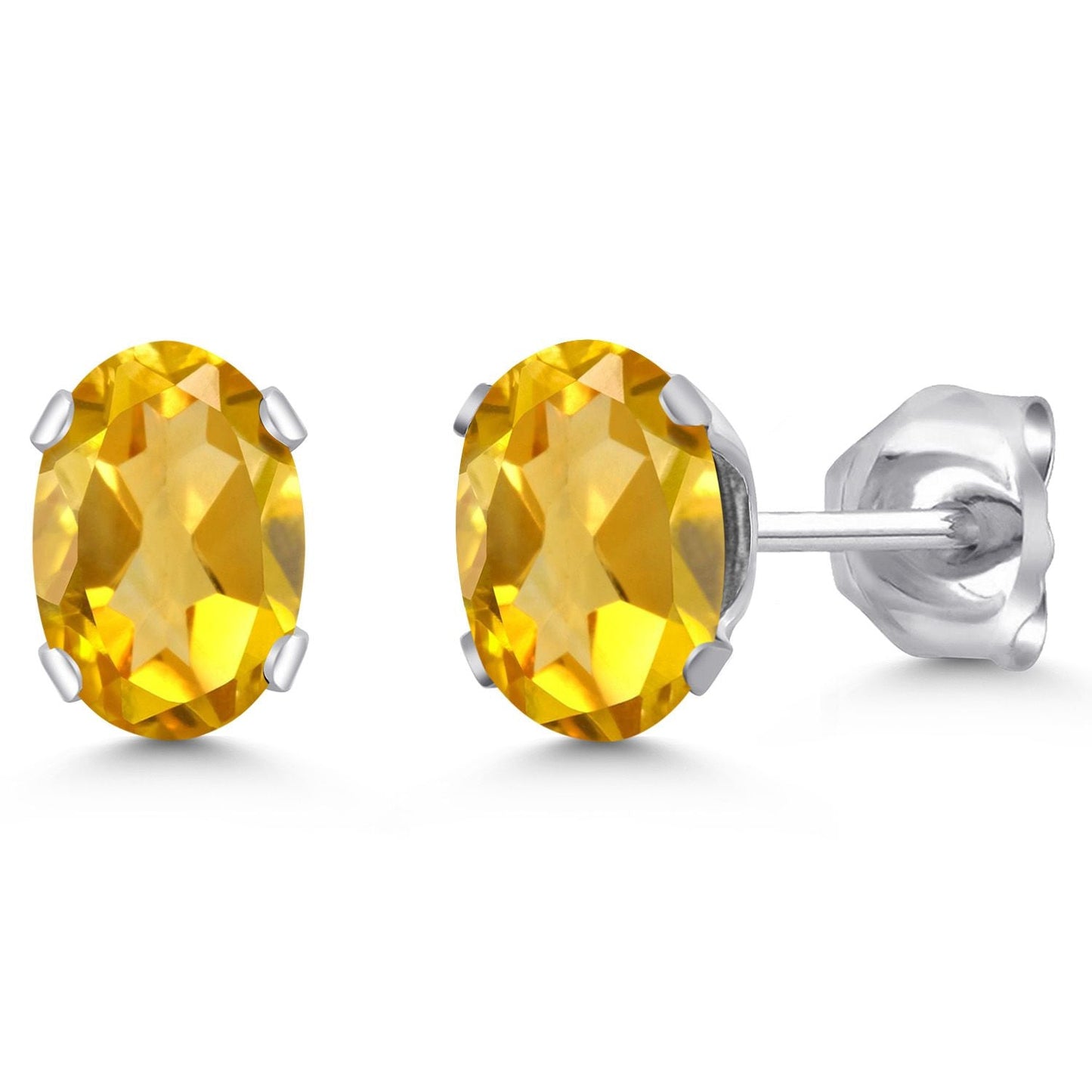 Oval Stud Earrings For Women Men | 925 Sterling Silver | Oval 6X4MM Gemstone Birthstone | Fine Jewelry for Her Him Mom Dad Wife
